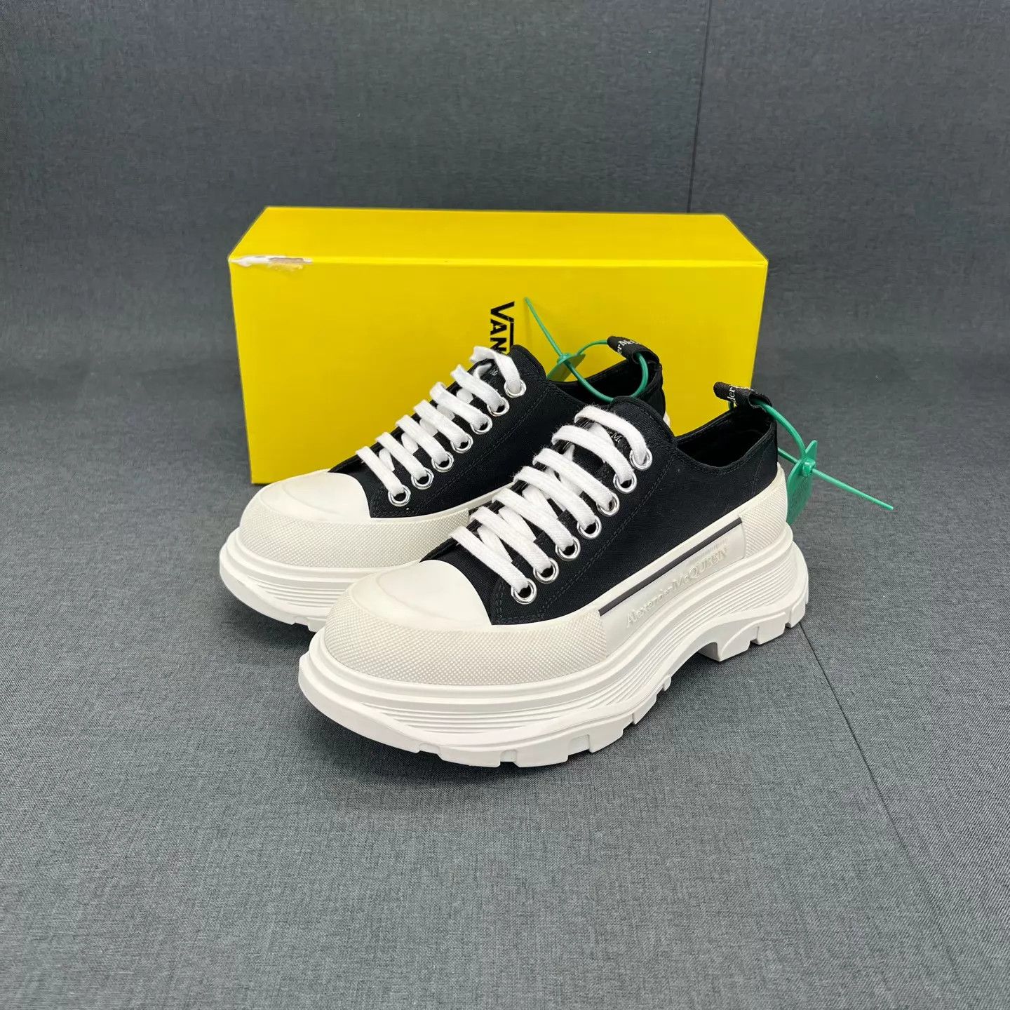 Alexander McQueen McQ Black & White Martin Boots Size US 6.5 / IT 36.5 - 1 Thumbnail