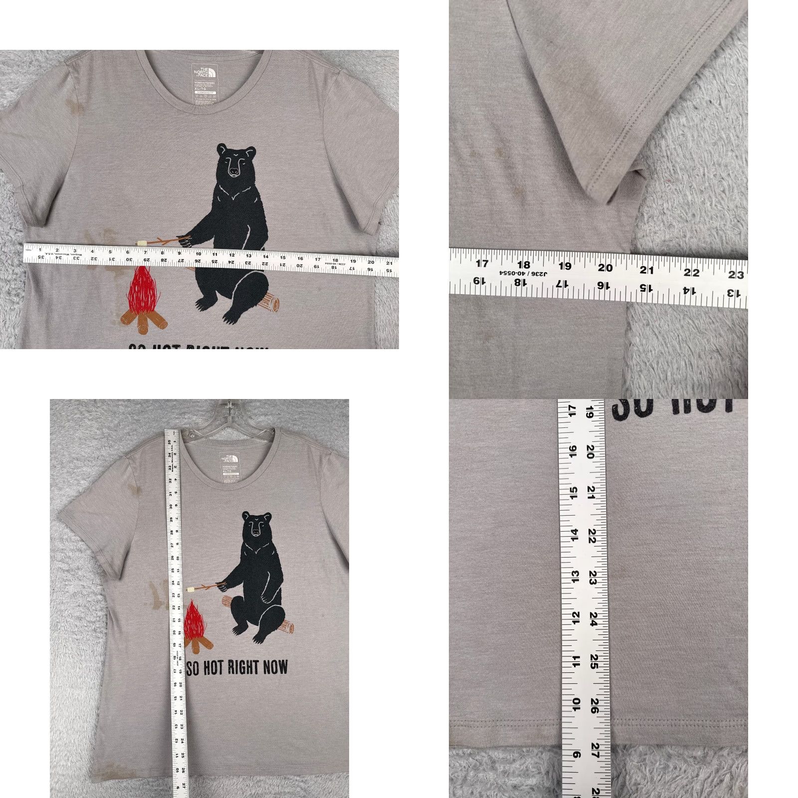 The North Face The North Face Shirt Women XL Gray Polyester Blend Bear Logo READ Size XL / US 12-14 / IT 48-50 - 8 Thumbnail