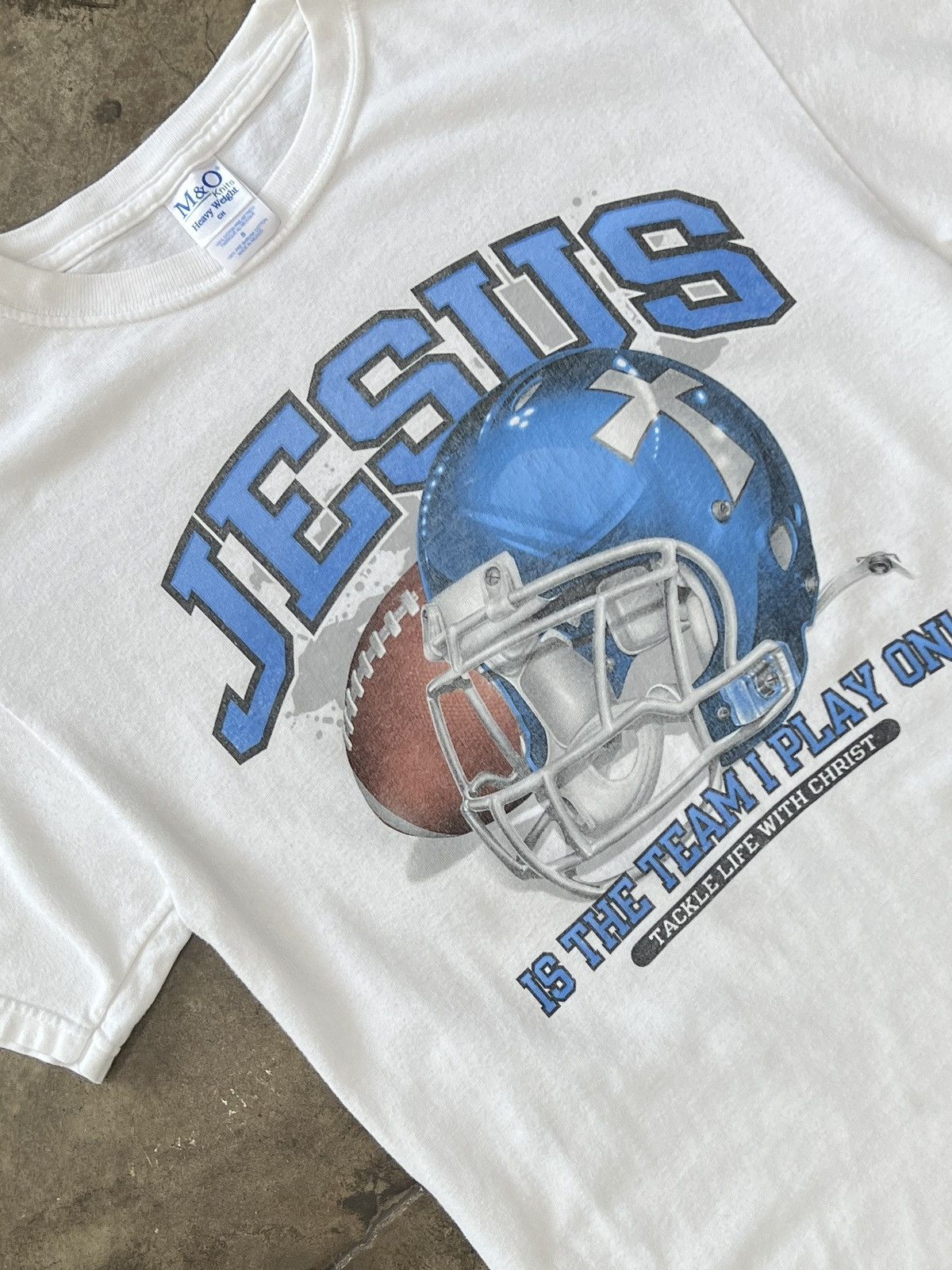 Vintage Vintage Jesus Football Cross Team Religious Tee Small Size US S / EU 44-46 / 1 - 1 Thumbnail