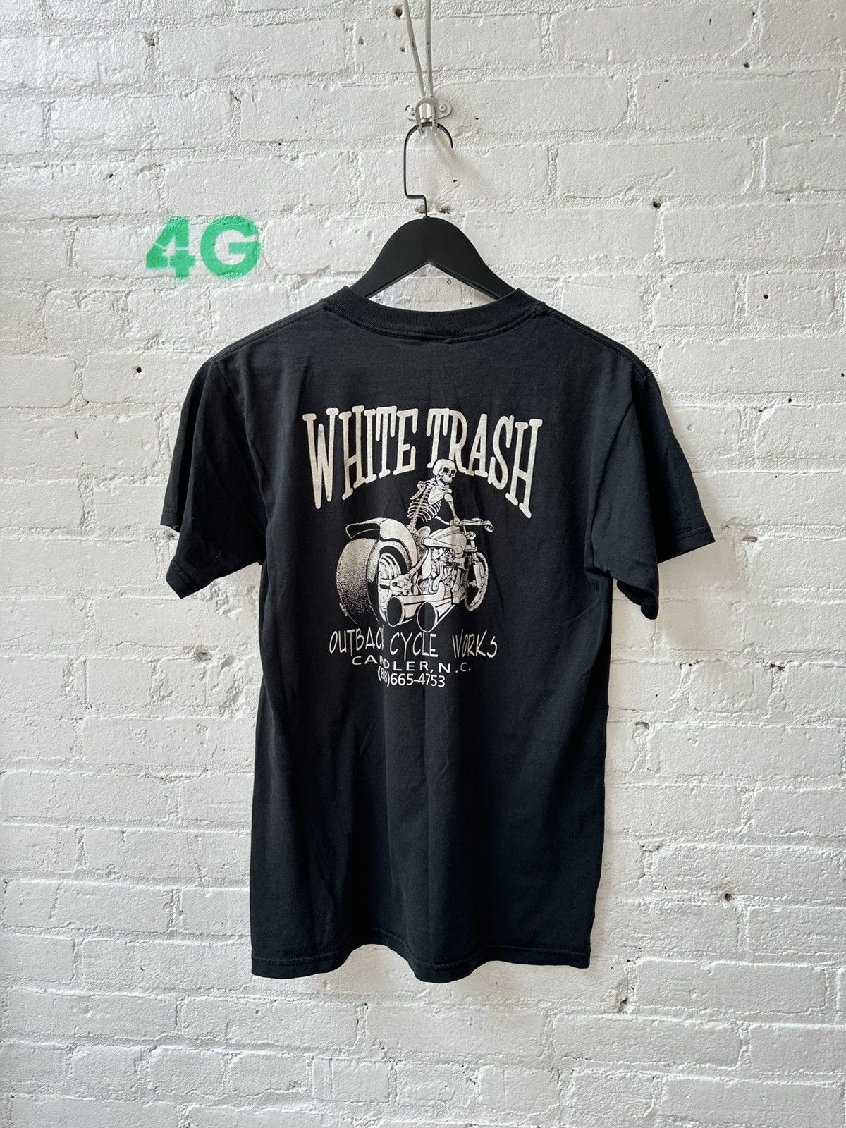 Vintage VINTAGE WHITE TRASH HARLEY T Size US L / EU 52-54 / 3 - 2 Thumbnail