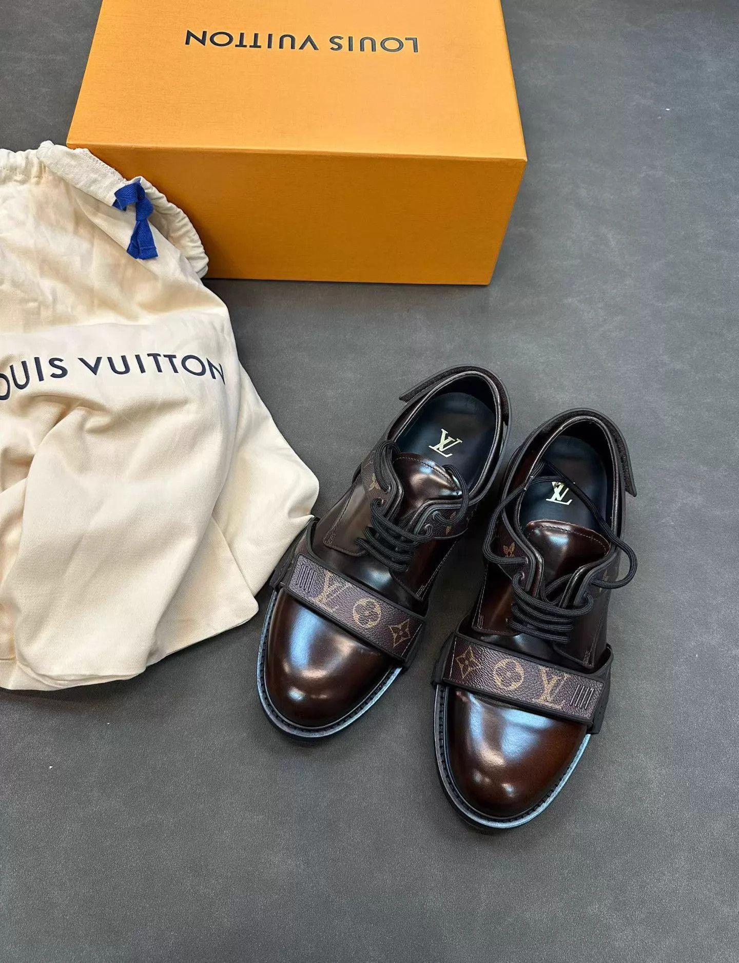 Louis Vuitton LV Derby Harness Monogram 42 EU 99 New Tried On Size US 9 / EU 42 - 1 Thumbnail