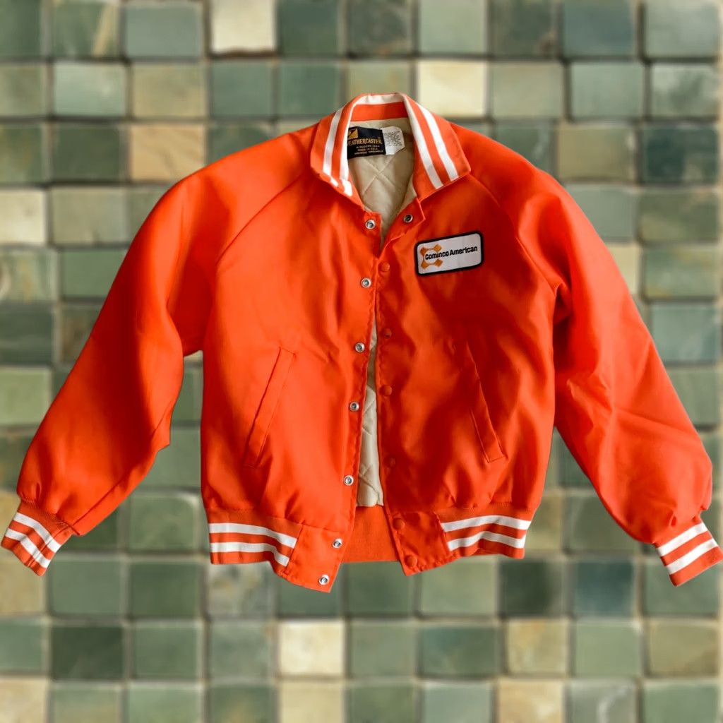 Vintage VINTAGE Weathercaster Jacket Mens Bomber Orange Medium Size US M / EU 48-50 / 2 - 1 Thumbnail