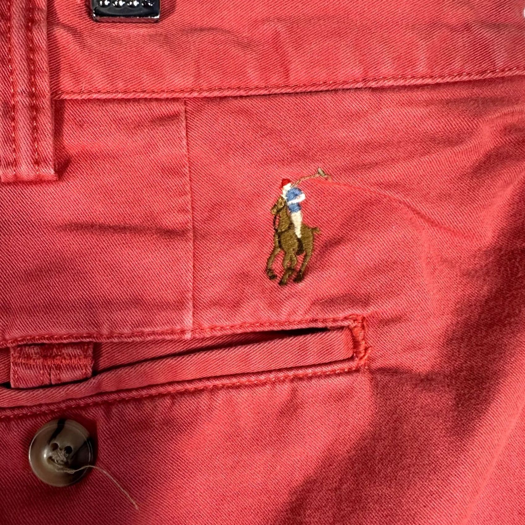 Polo Ralph Lauren VINTAGE Polo Ralph Lauren Mens Chino Shorts Polo Pickles Embroidered Sports Pink 9in Inseam Casual Mens Size US M / EU 48-50 / 2 - 6 Thumbnail