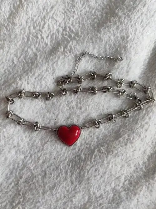 High Sport × Jewelry × Other Punk Love Red Heart Pendant Necklace Size ONE SIZE - 1 Thumbnail