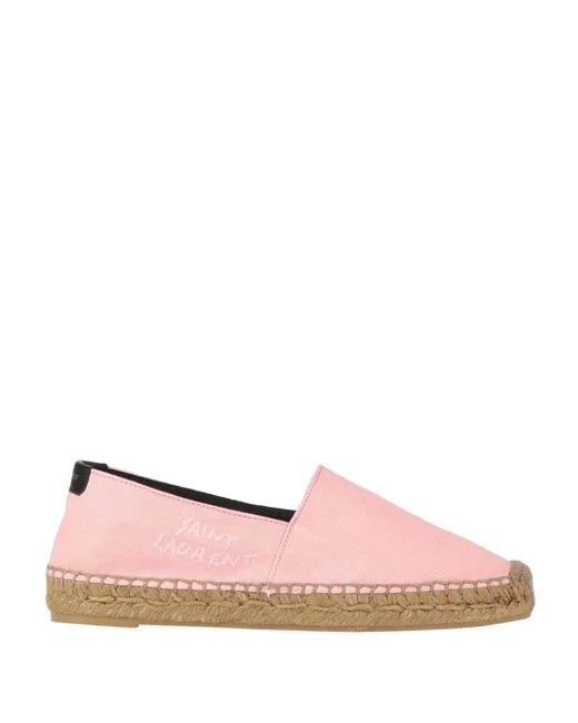 image of Saint Laurent Paris Oc11Z10524 Espadrilles In Canvas In Pink /black Shoes in Pink/Black, Women's (S