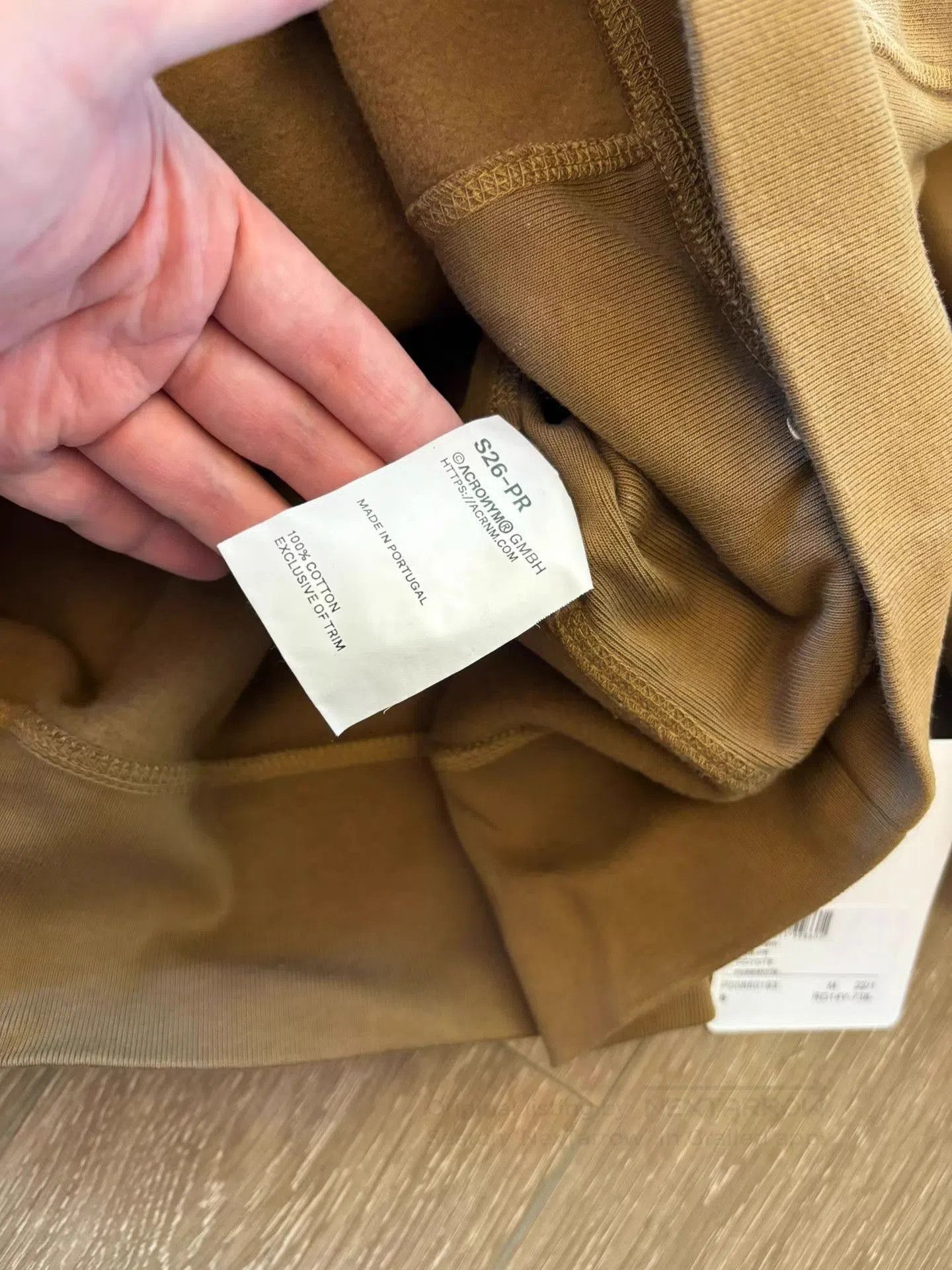 Acronym Beige Hooded Sweatshirt Size M. Size US M / EU 48-50 / 2 - 5 Thumbnail