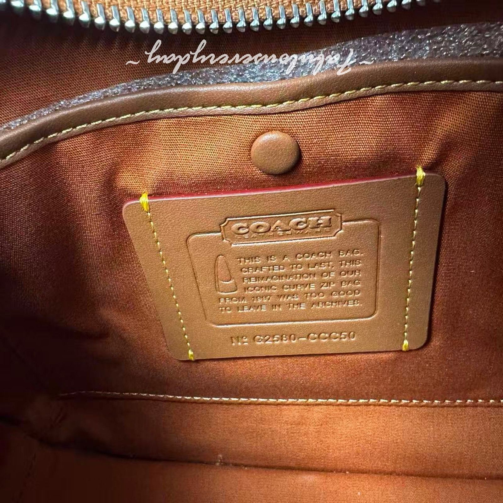 Coach COACH Crystal Curve Zip Shoulder Jacquard/Burnished Amber Size ONE SIZE - 9 Thumbnail