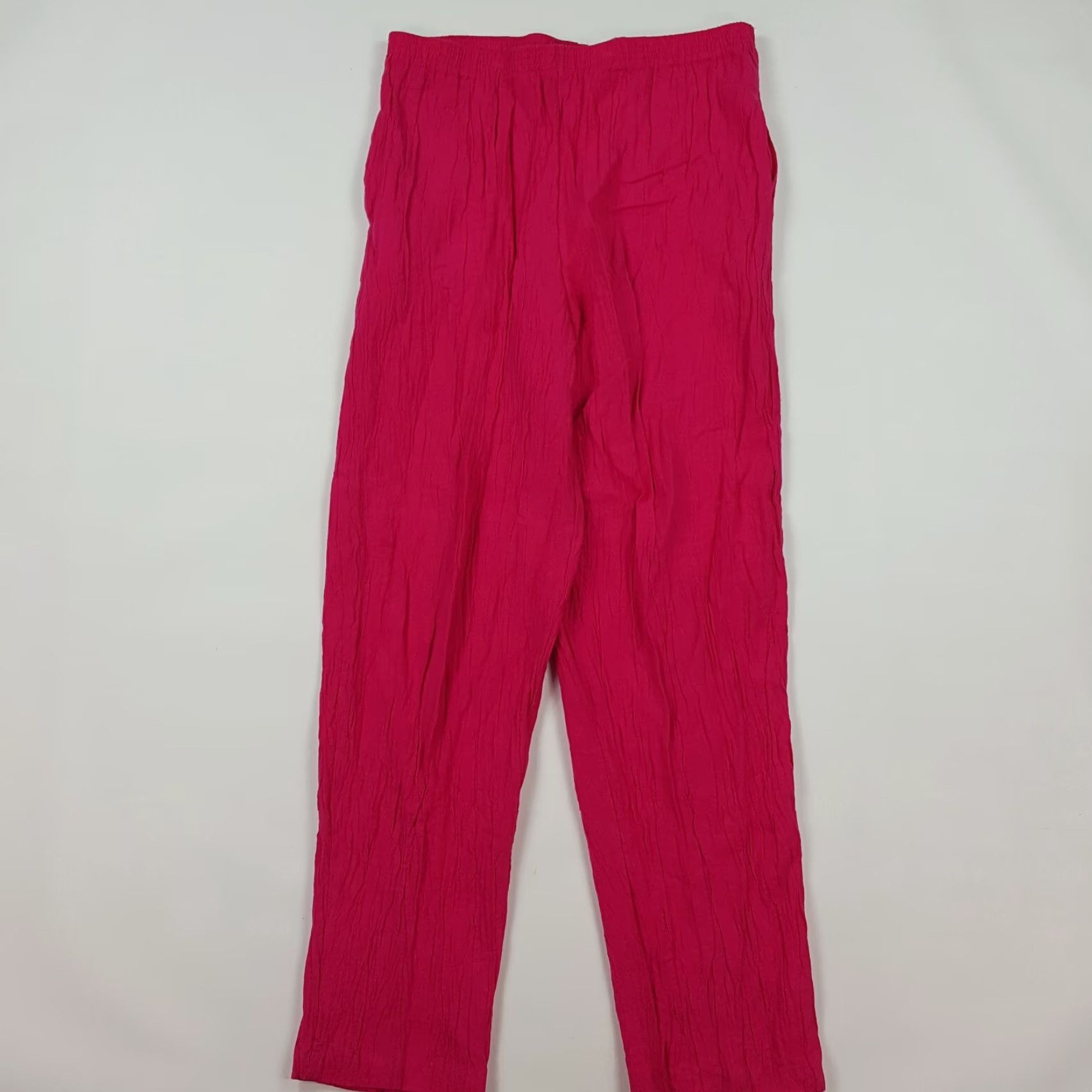 Vintage VINTAGE Pink Track Suit Shirt Pants Women 1X 2 Piece Golf Button Up Collared Linen 100% Cotton Retro 80s Jeans? Size XL / US 12-14 / IT 48-50 - 6 Thumbnail