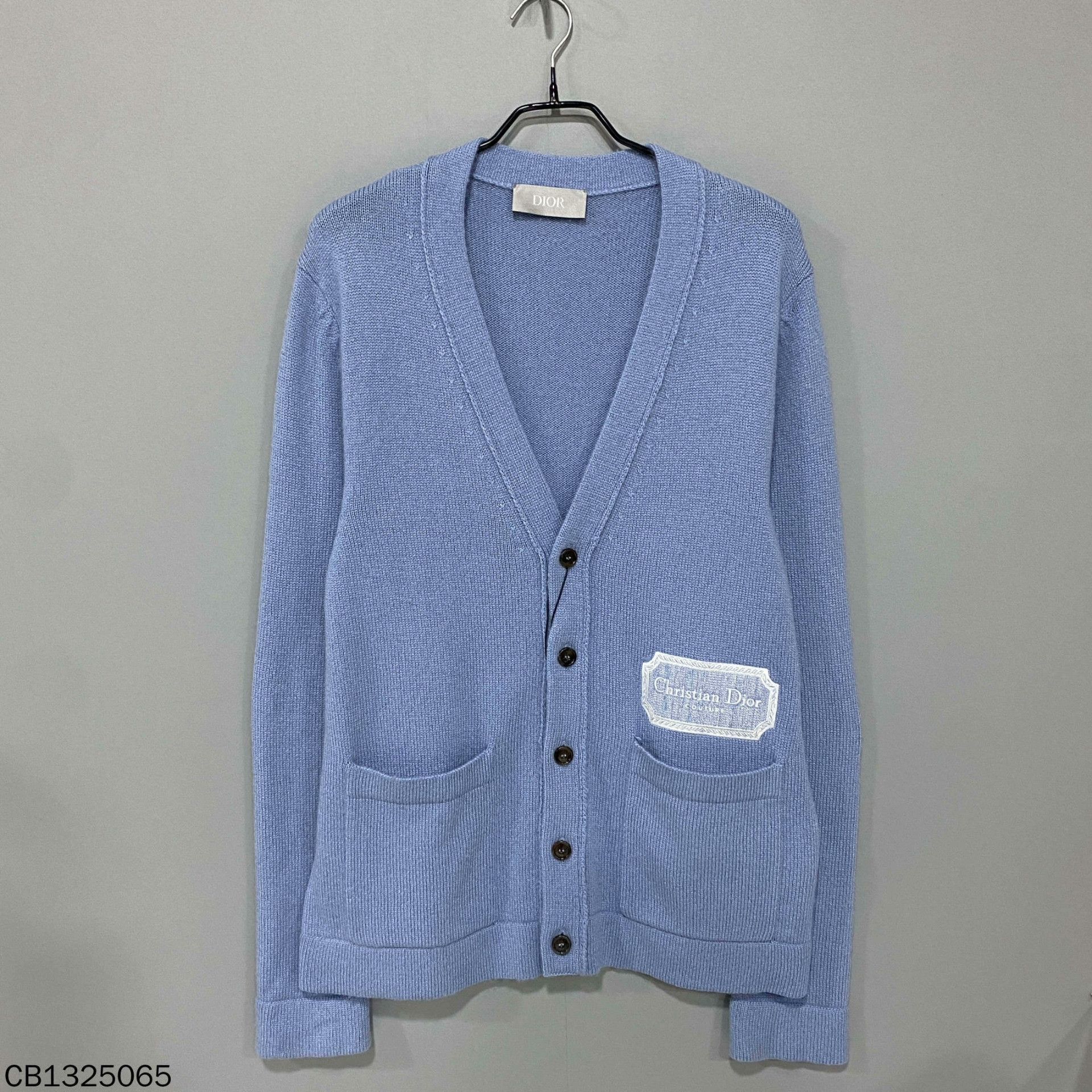 Dior Dior Retro Embroidered Blue Sweater M Women Size M / US 6-8 / IT 42-44 - 1 Thumbnail