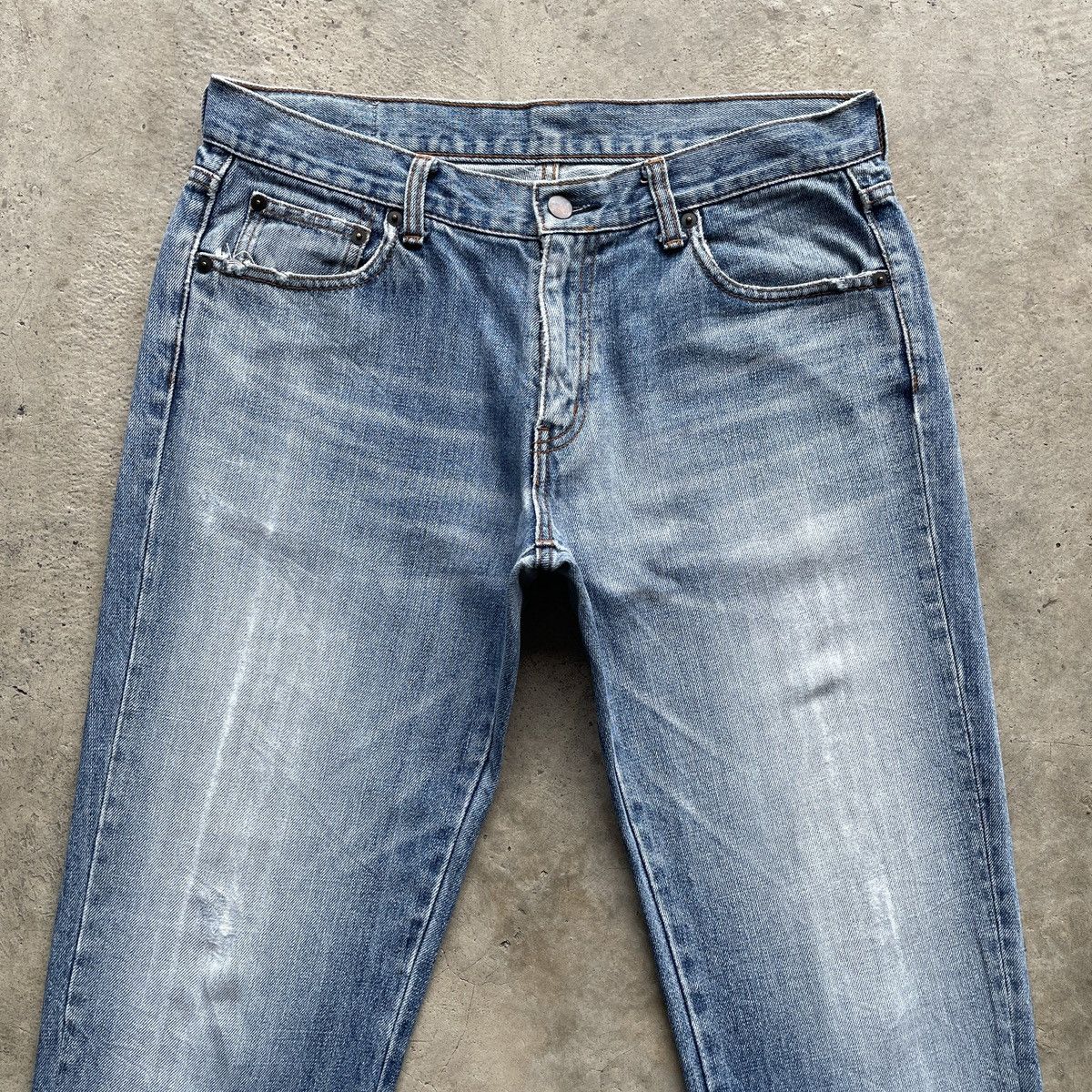 Japanese Brand × Jean W32💥 Vintage Japanese Brand Faded Wash Denim Jeans Pants Size US 32 / EU 48 - 3 Thumbnail