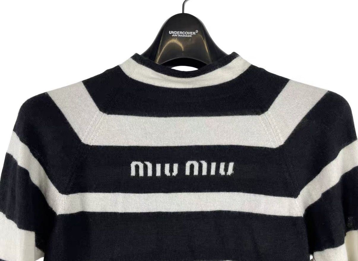 Miu Miu Miu Miu Cashmere Striped Sweater J31 Size US XXS / EU 40 - 3 Thumbnail