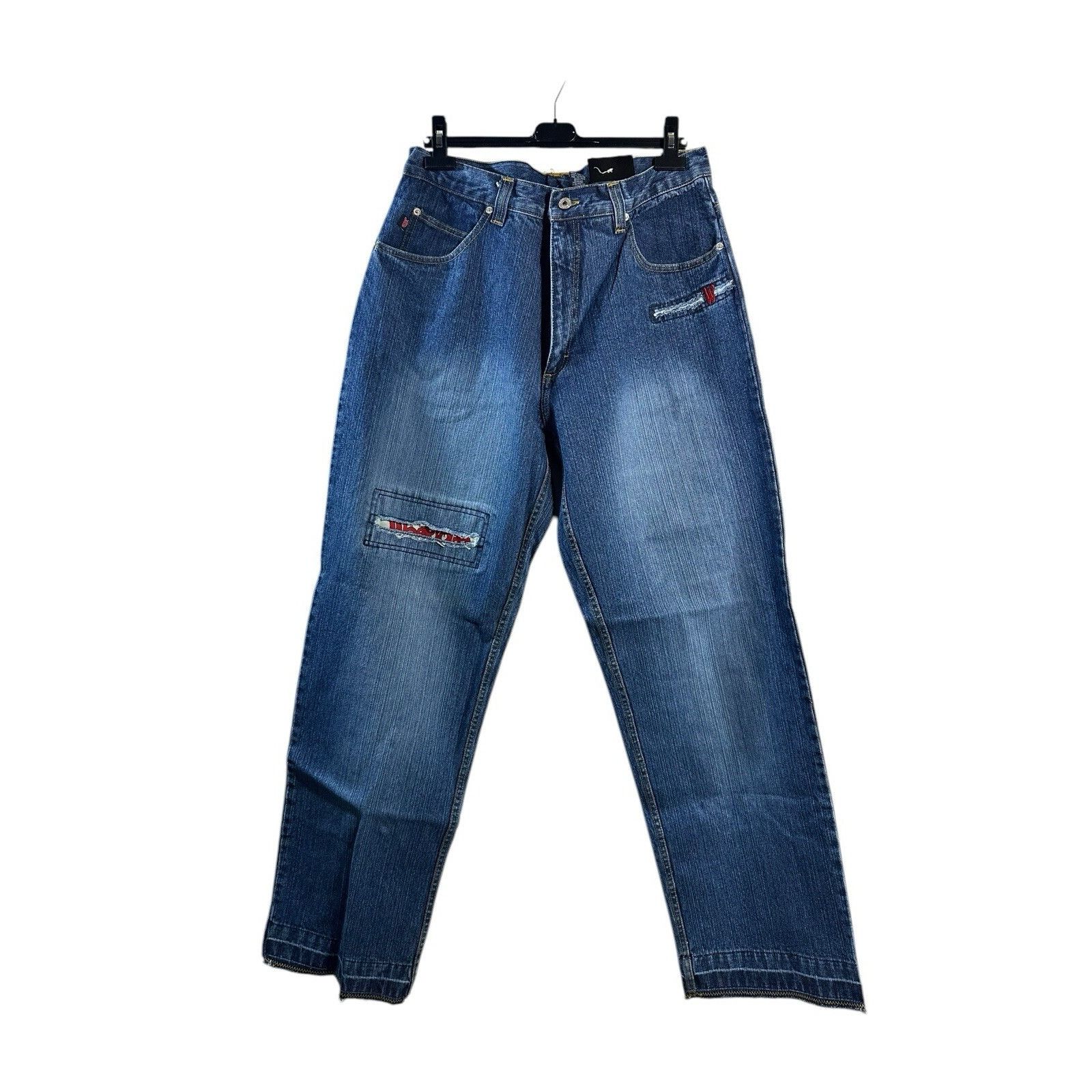 Other Vintage Johnny Blaze X The Warriors Rare Cargo Denim Jeans Y Size US 36 / EU 52 - 1 Thumbnail