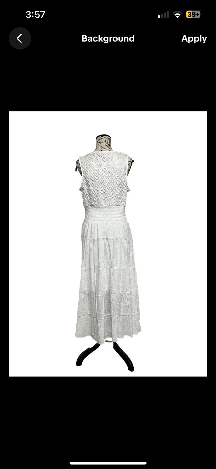 Vintage J. Gee White Boho Crinkle Gauze Eyelet Beach Maxi Dress L Size L / US 10 / IT 46 - 4 Thumbnail