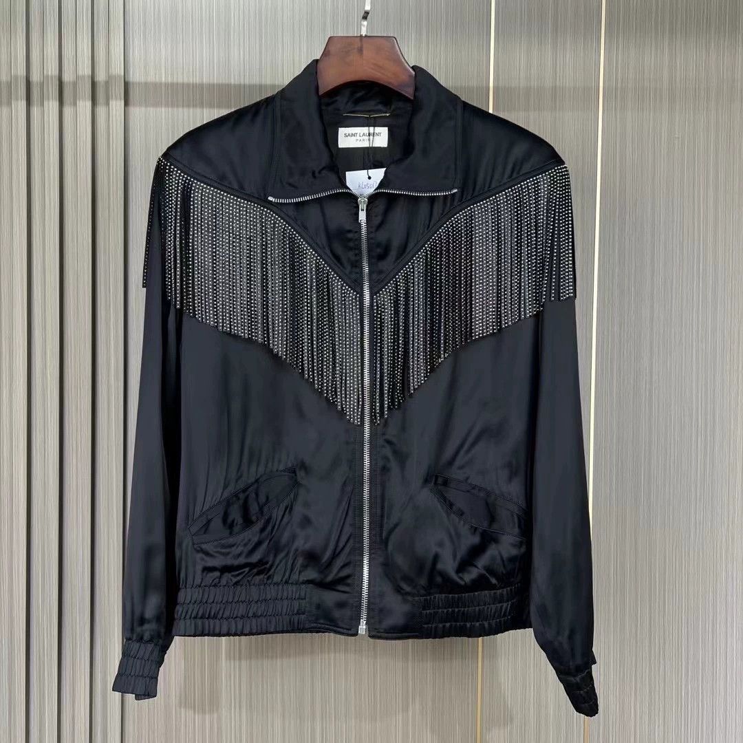 Saint Laurent Paris Saint Laurent Paris Tassel silk jacket Size US S / EU 44-46 / 1 - 1 Thumbnail