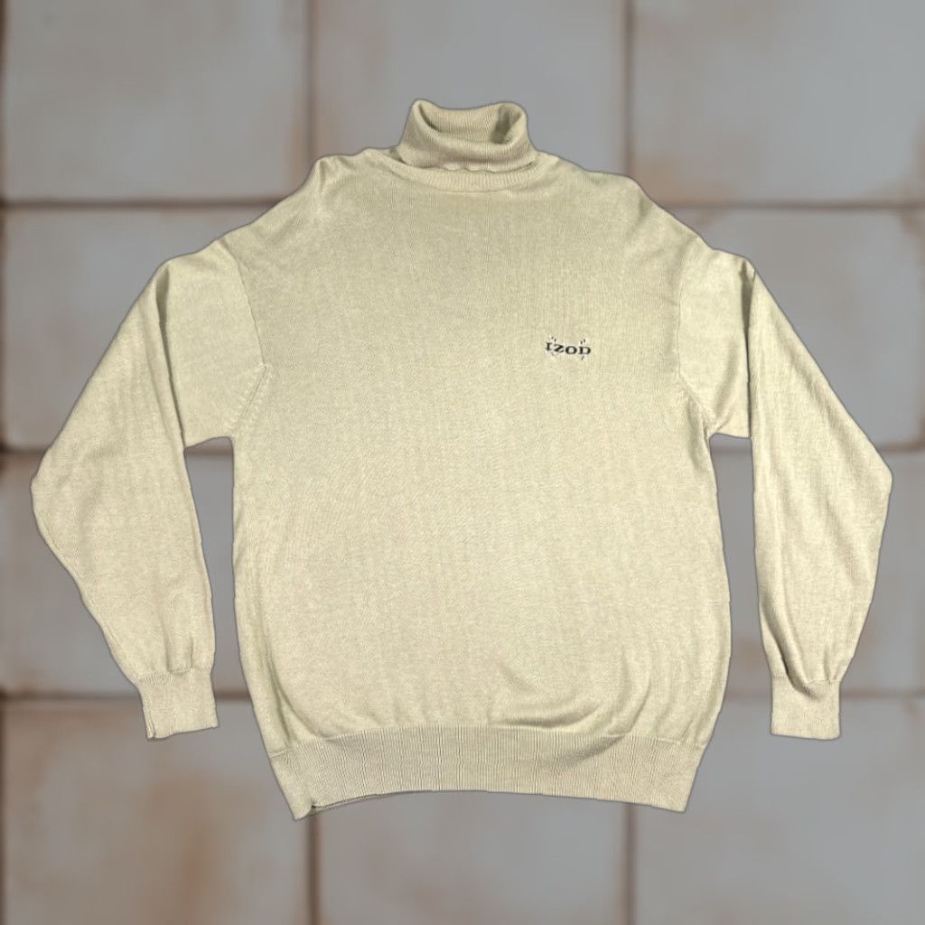 Izod Vintage Izod Sweater Adult MEDIUM Brown Golf Turtleneck Pullover 90s Size US M / EU 48-50 / 2 - 1 Thumbnail