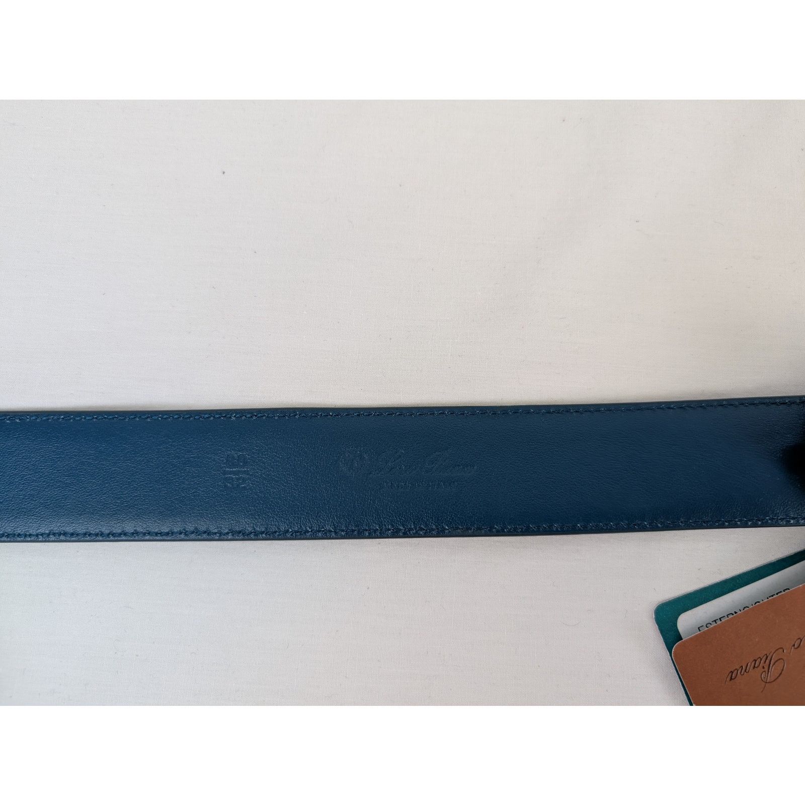 Loro Piana o1rshd1 Size: 80 / Men's 100% Suede Calf Split Belt in Green Size 32 - 8 Thumbnail