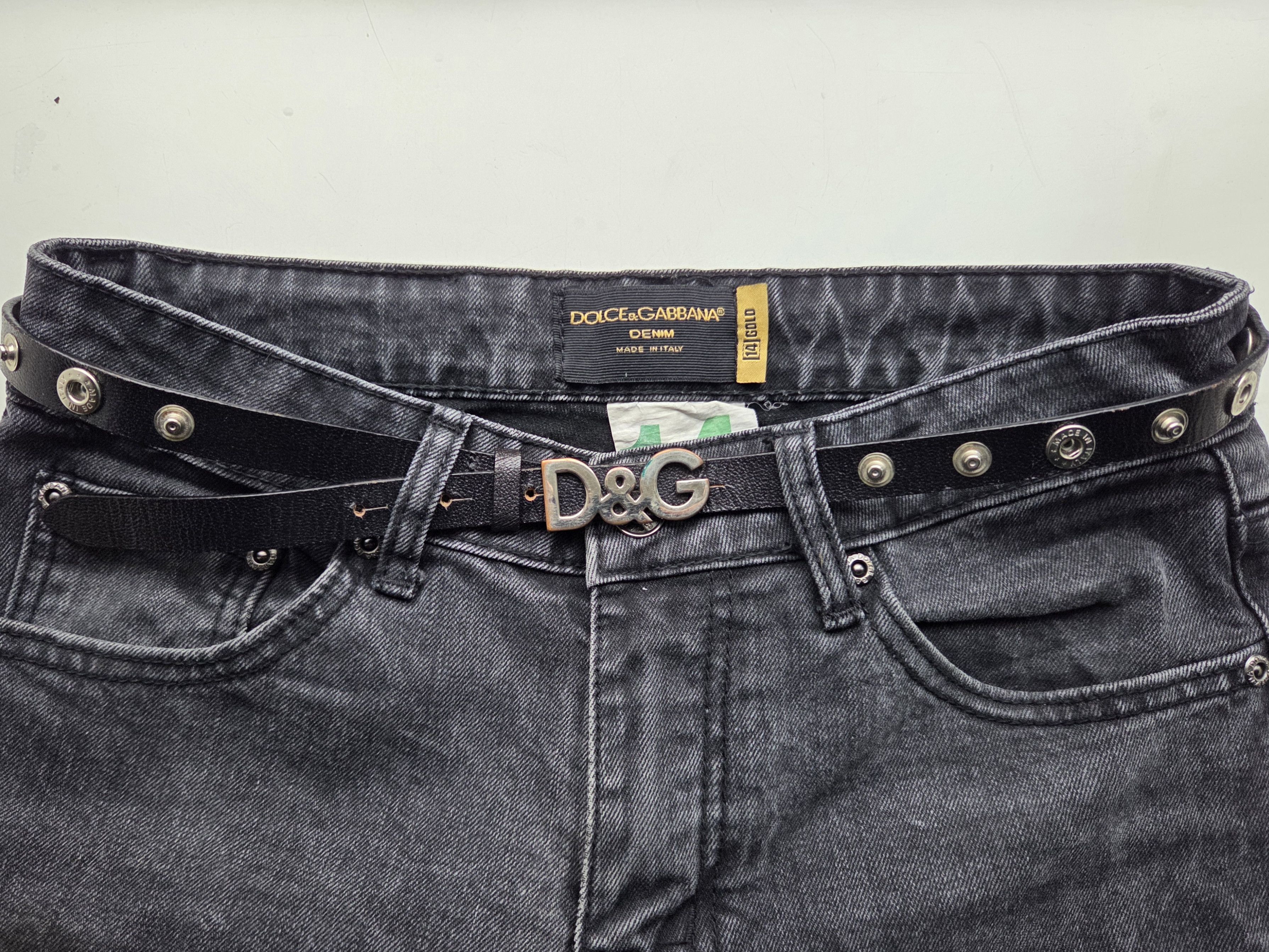 Dolce & Gabbana Dolce & Gabbana dark denim jeans w belt Size US 29 - 3 Thumbnail