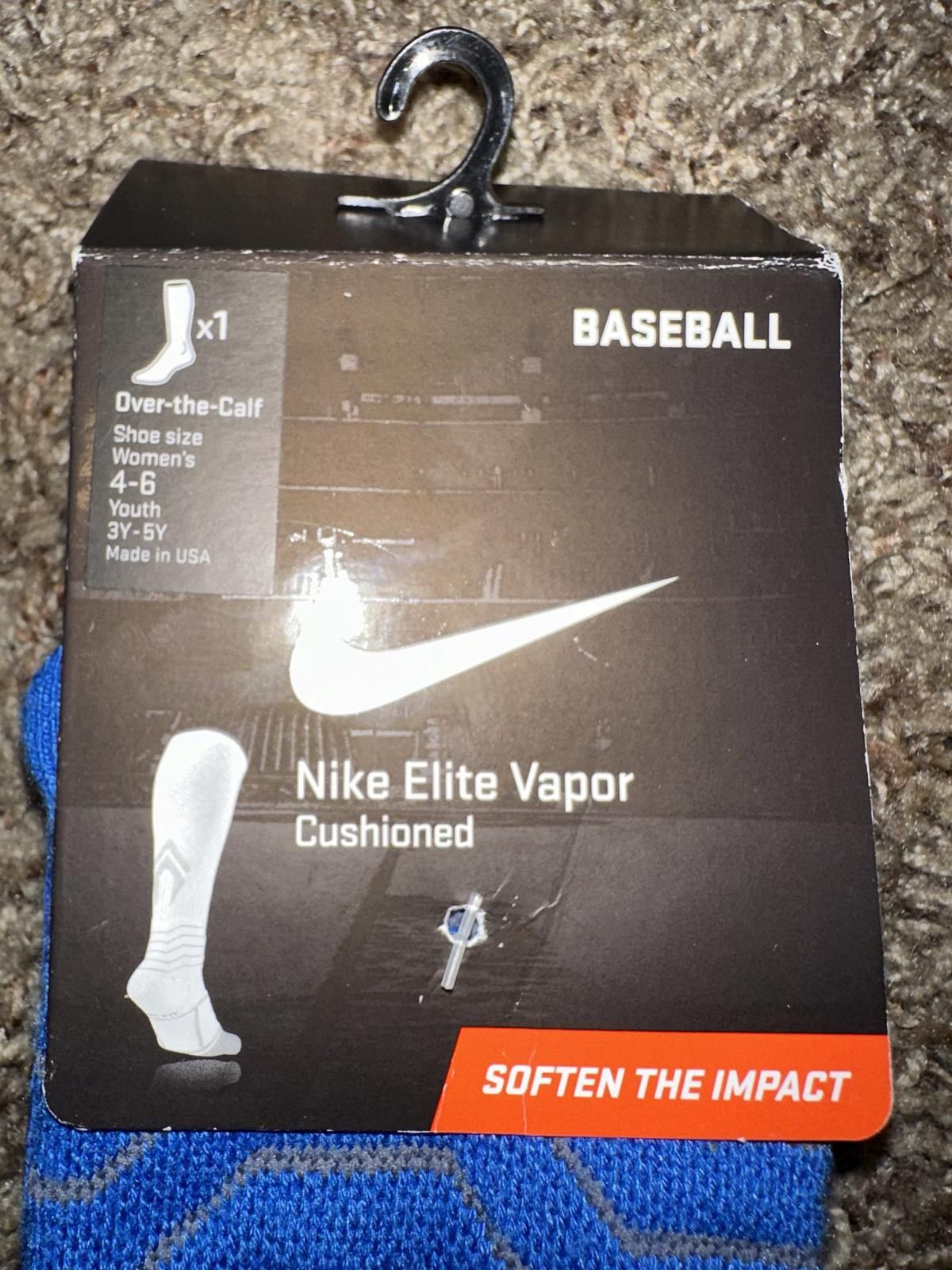 Nike VINTAGE Nike Men's Baseball Elite Vapor Cushioned Socks 2014 Size ONE SIZE - 2 Thumbnail