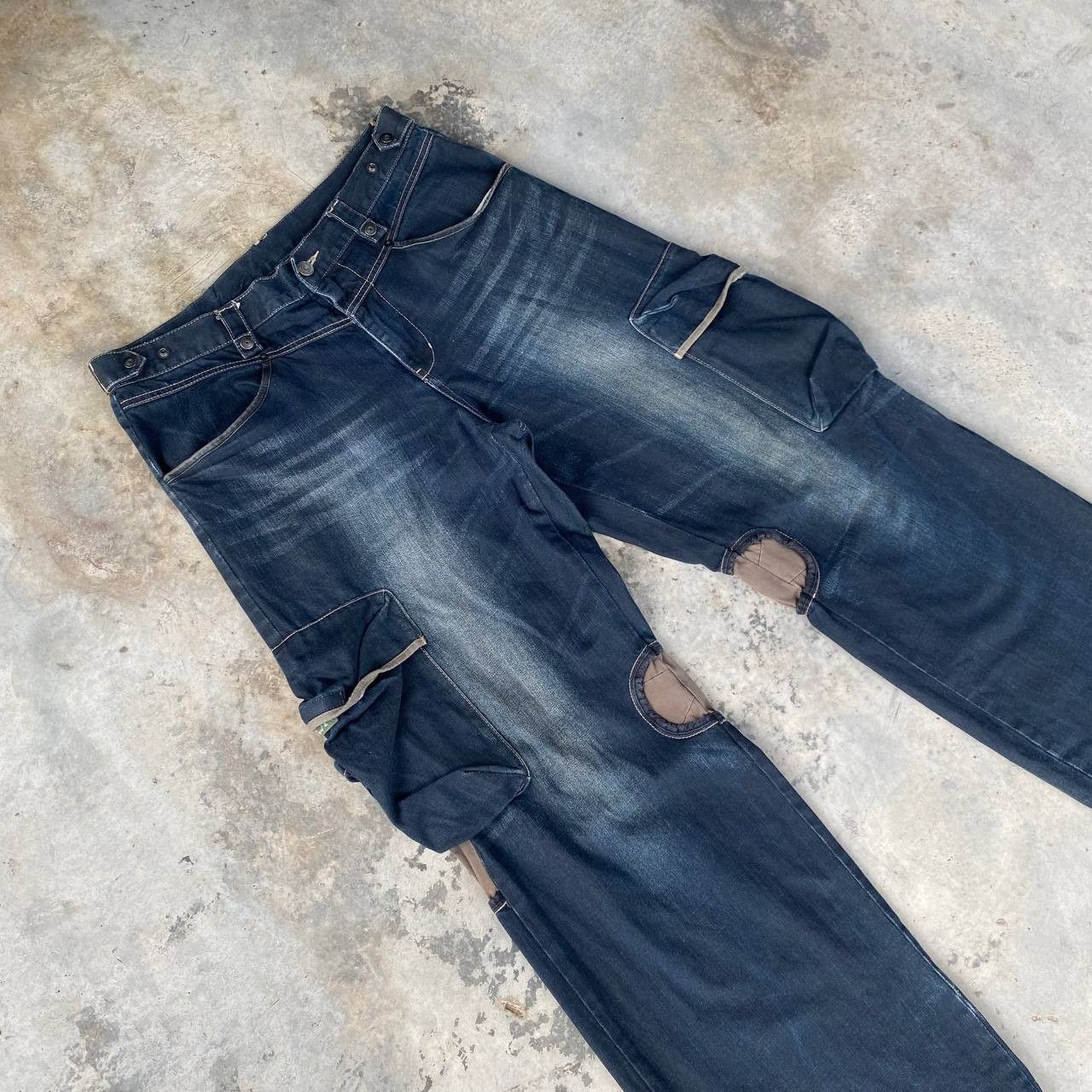 PPFM Rare Archival PPFM "Yellow Riot" Paratrooper Cargo Denim Size US 35 - 5 Thumbnail