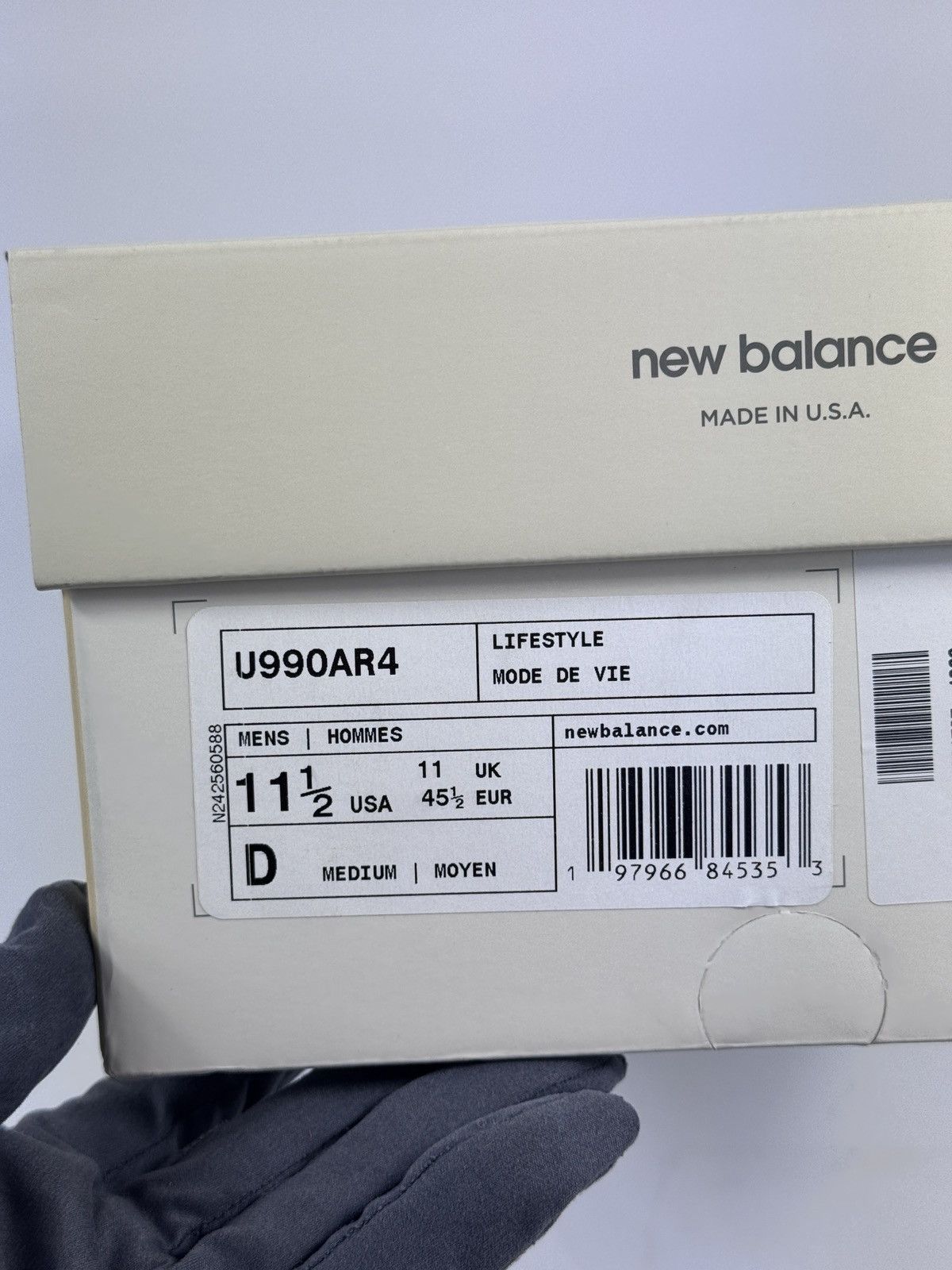 Auralee × New Balance MIUSA 990 V4 AURALEE GREY SNEAKERS Size US 11.5 / EU 44-45 - 13 Thumbnail
