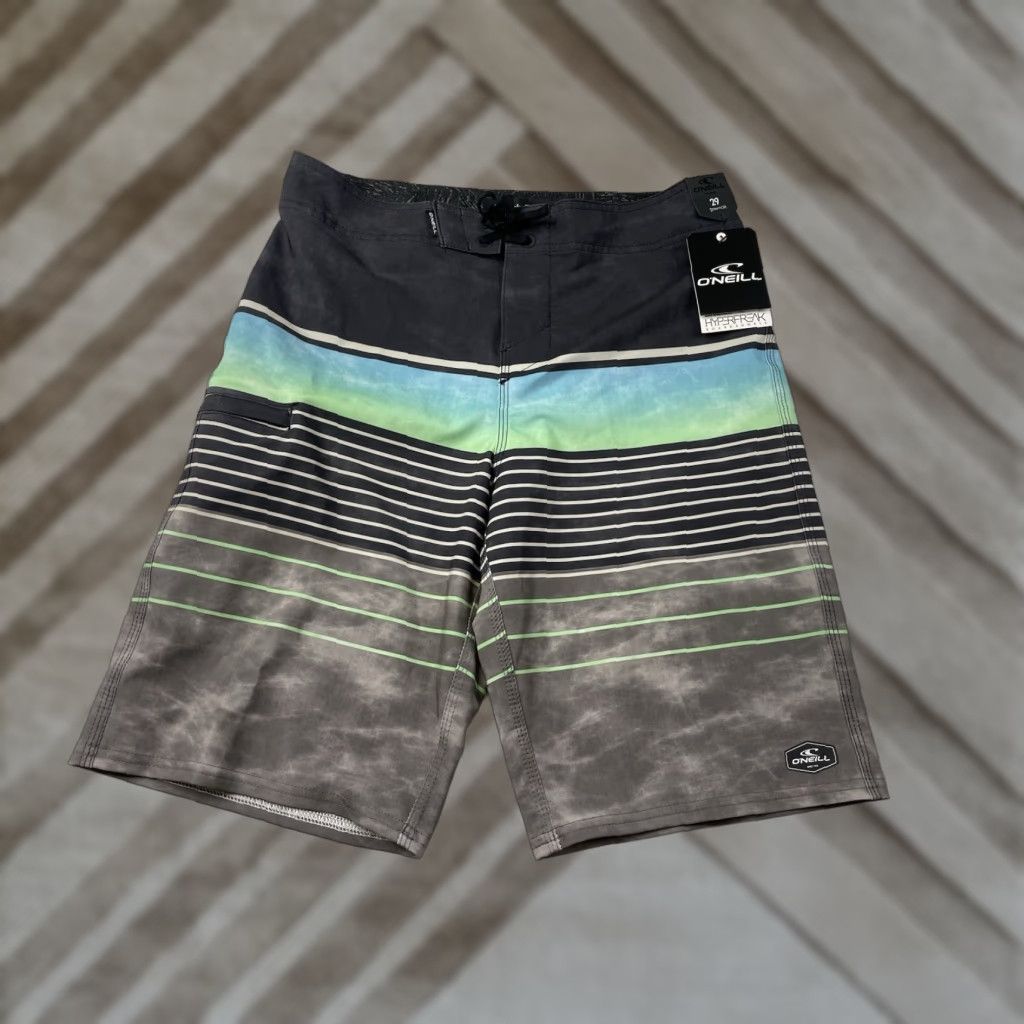 O'Neill NWT O'Neill Boardshorts Mens 29 Black Hybrid Swim Trunks Board Shorts Hyperfreak Size US 29 - 1 Thumbnail