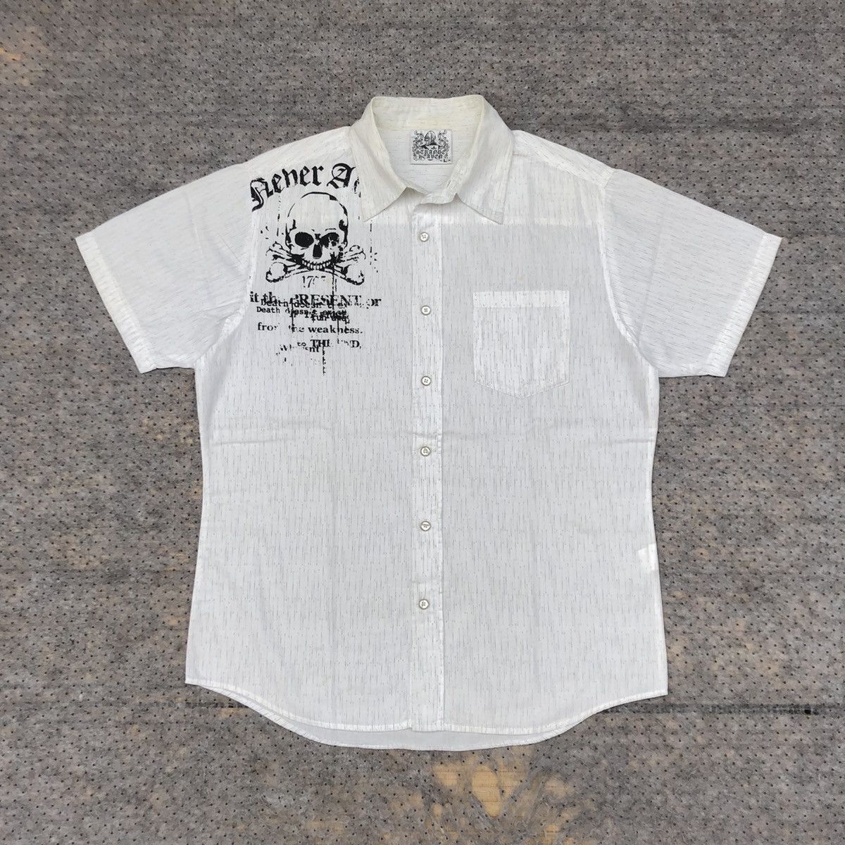 If Six Was Nine × Japanese Brand Vintage Strange Heaven Skull Shirt Size US L / EU 52-54 / 3 - 7 Thumbnail