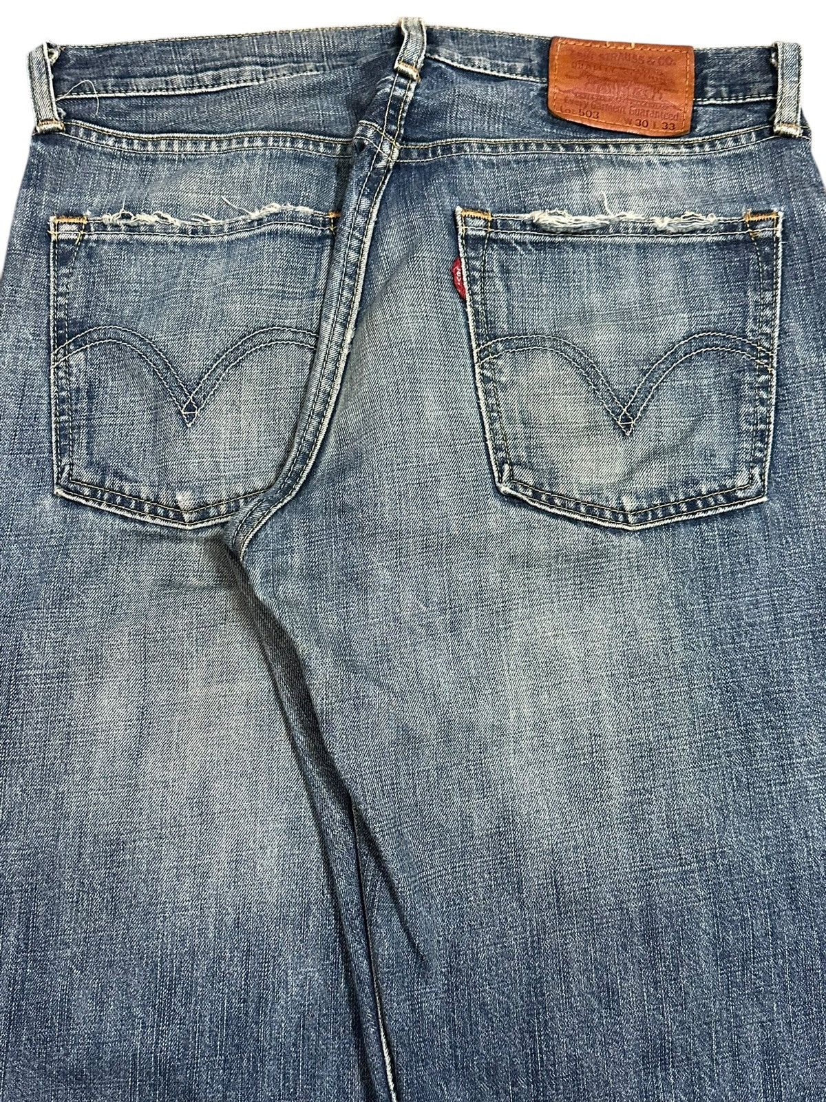Levi's Vintage 90s Levis 503 Blue Mud Wash Style Distressed Jeans Size US 32 / EU 48 - 6 Thumbnail