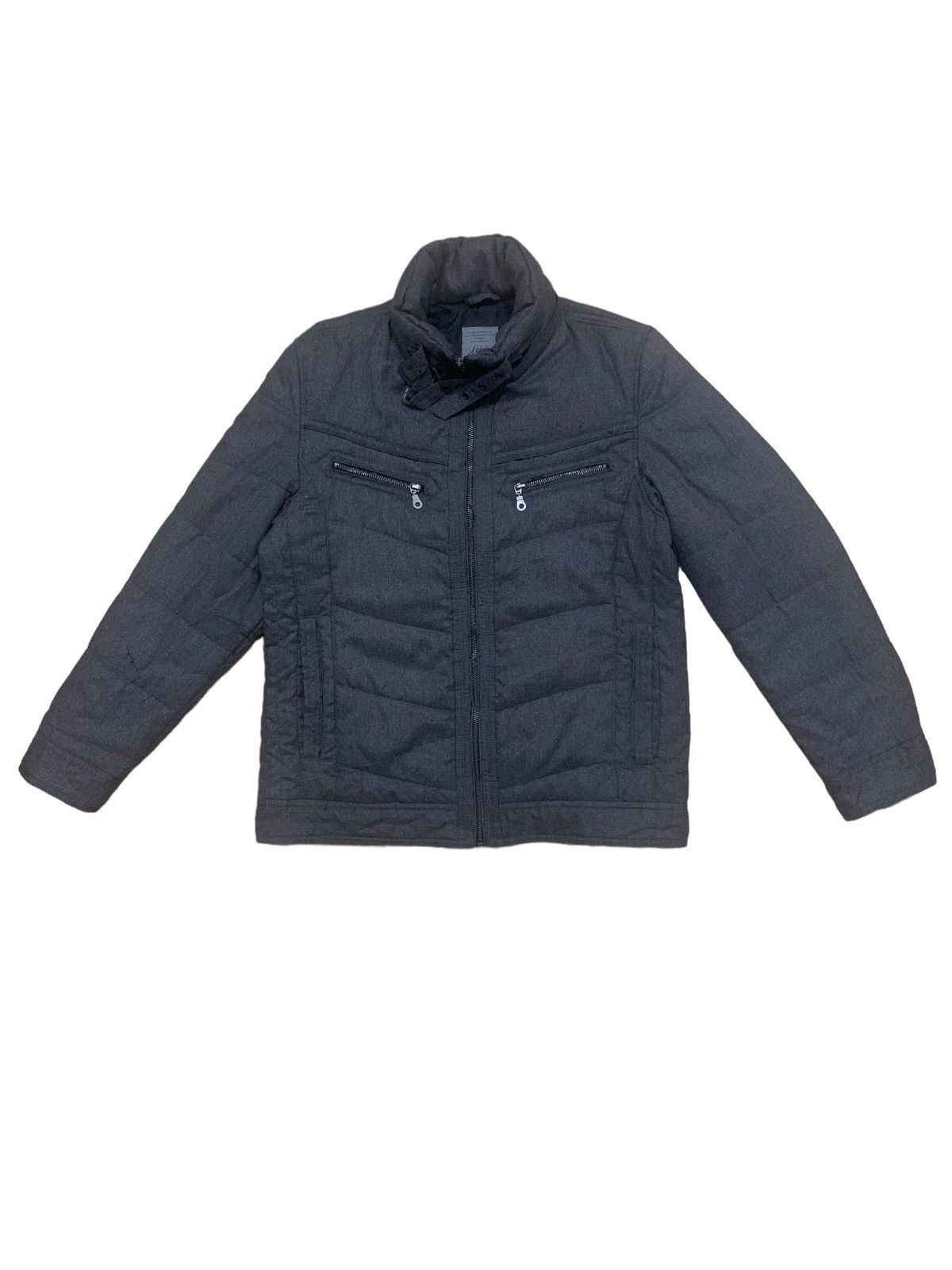 image of 14Th Addiction x If Six Was Nine Louis Chavlon Multipocket Punk Puffer Jacket in Dark Grey (Size Me
