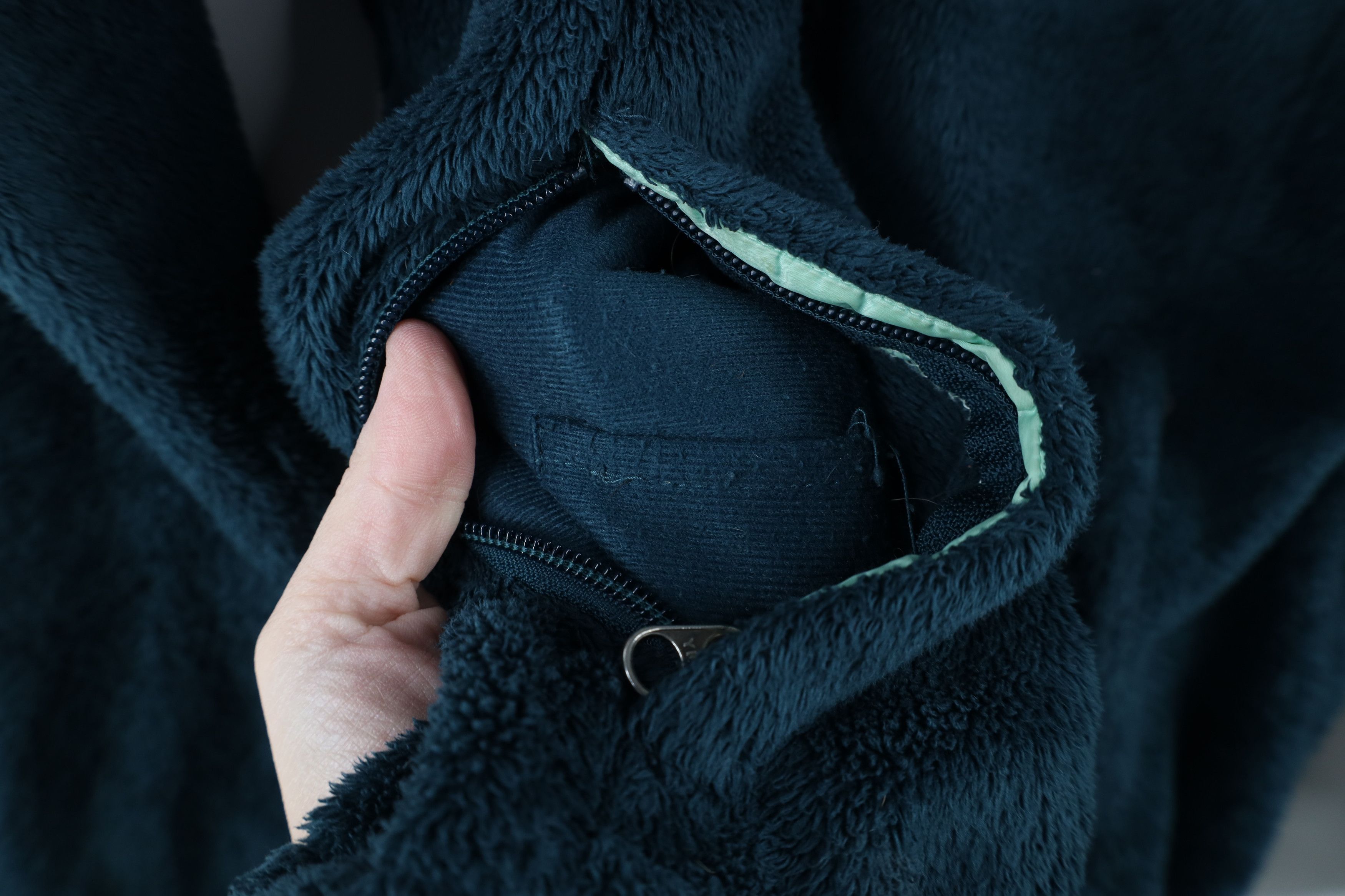 The North Face × Vintage Vintage The North Face Shaggy Monkey Fleece Jacket Teal Size XS / US 0-2 / IT 36-38 - 8 Thumbnail
