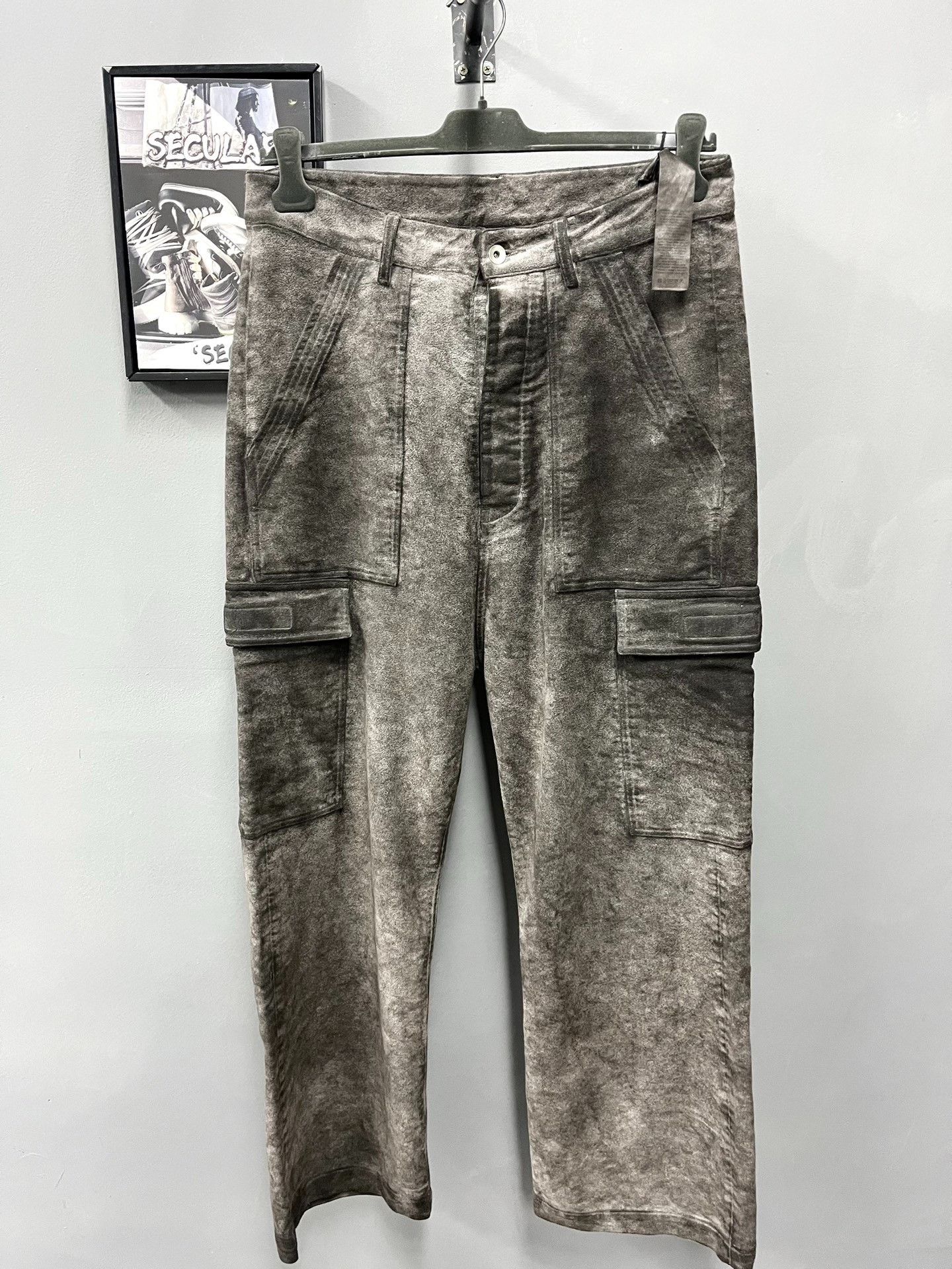 Rick Owens Drkshdw Rick Owens DRKSHDW Cargo Wide-Leg Pants Size US 26 / EU 42 - 1 Thumbnail