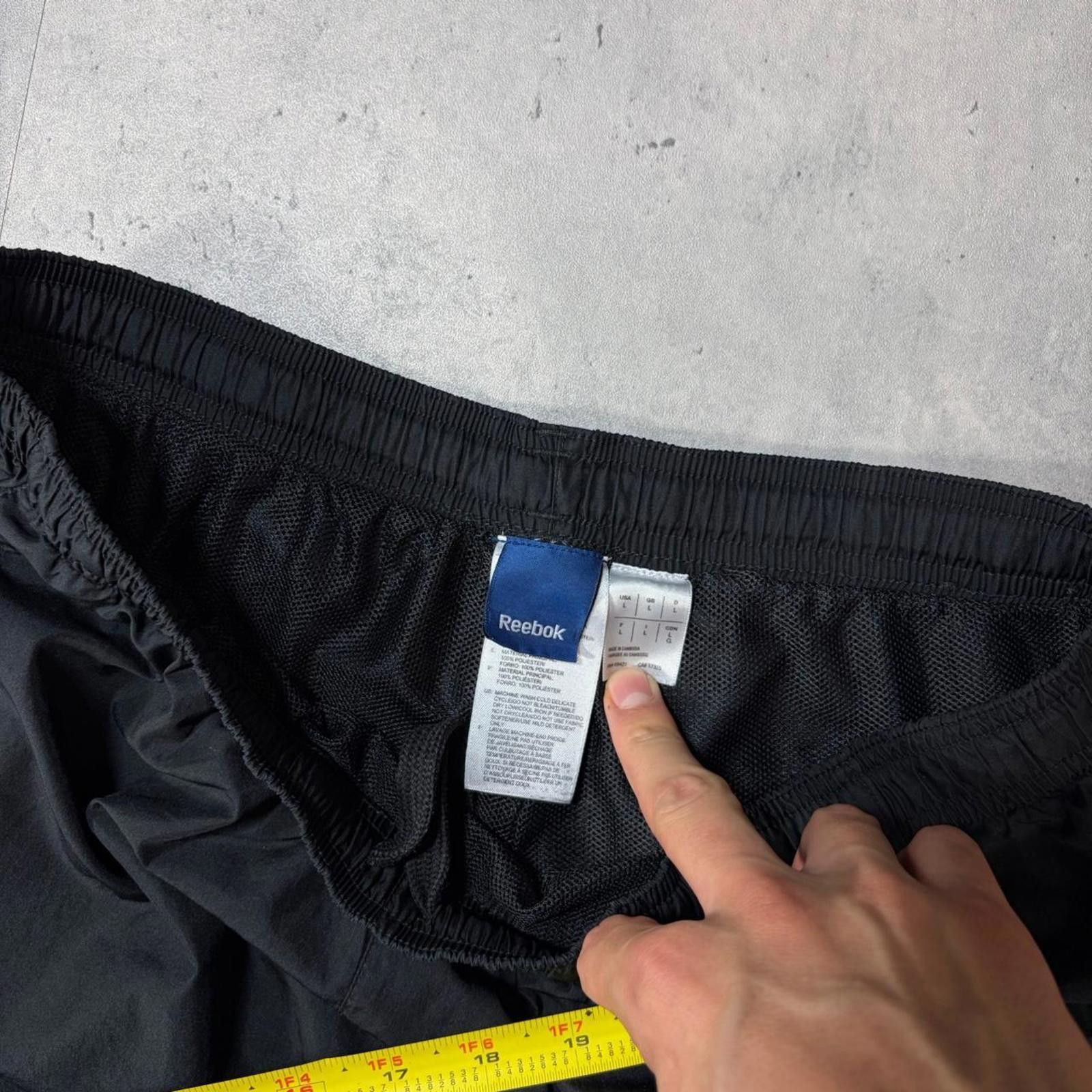Reebok Y2K Black Reebok Baggy Skater Trackpants Size US 34 / EU 50 - 4 Thumbnail