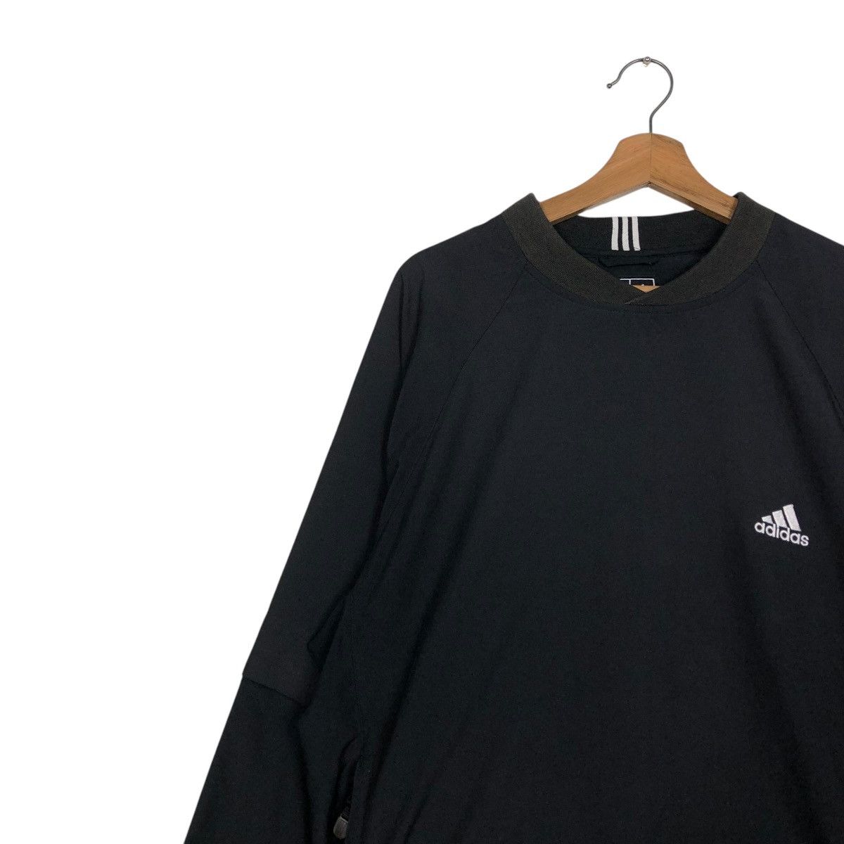 Adidas 🔥VINTAGE ADIDAS LONG SLEEVE CLIMAPROOF WIND RICH BLACK Size US L / EU 52-54 / 3 - 9 Thumbnail