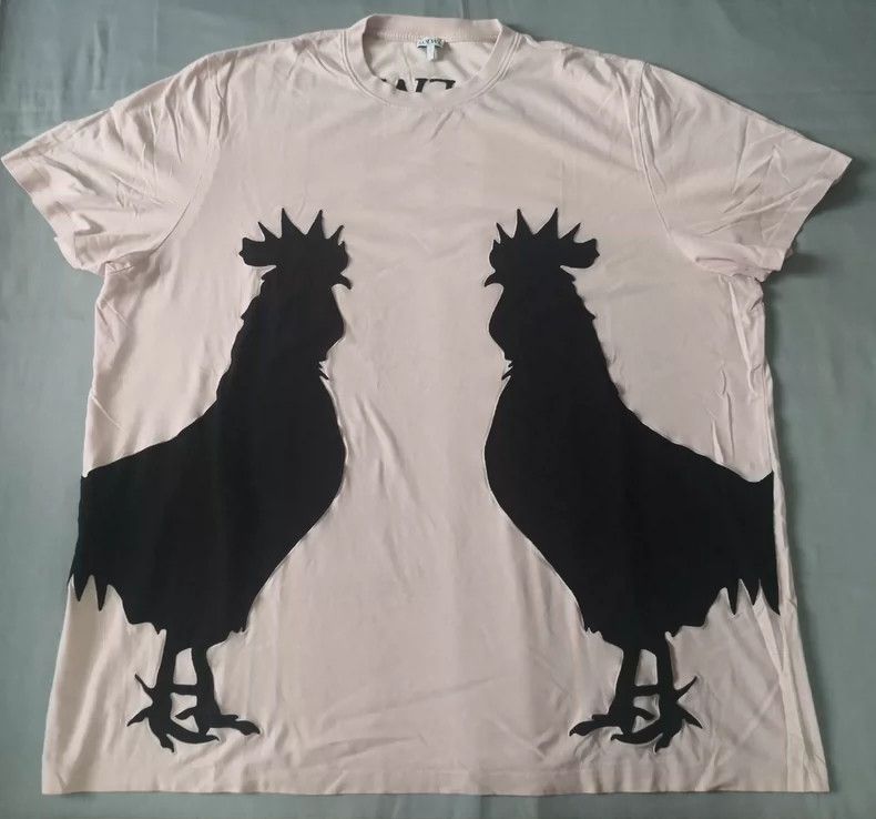 Loewe Loewe Rooster Embroidery Short Sleeve T-shirt - dmc Size US M / EU 48-50 / 2 - 1 Thumbnail