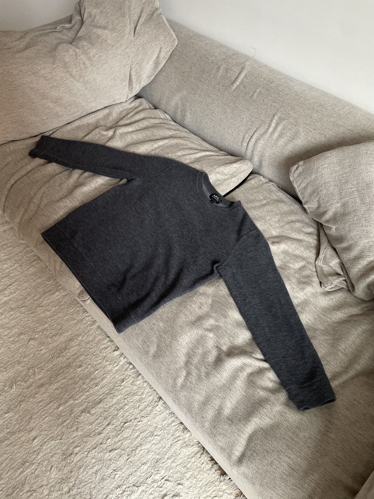 A.P.C. APC Sweatshirt - Dark Gray, 70% Wool/30% Polyamide Size US M / EU 48-50 / 2 - 6 Thumbnail