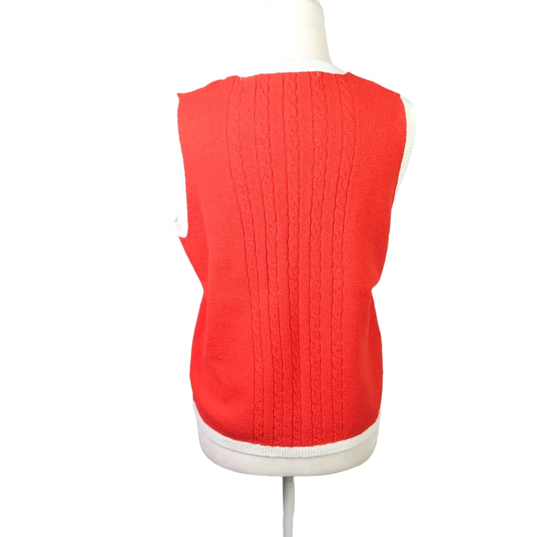 Vintage VINTAGE Karen Scott Sleeveless Sweater Vest Tank Top M Women Red 90s Casual Shaft? Size M / US 6-8 / IT 42-44 - 4 Thumbnail