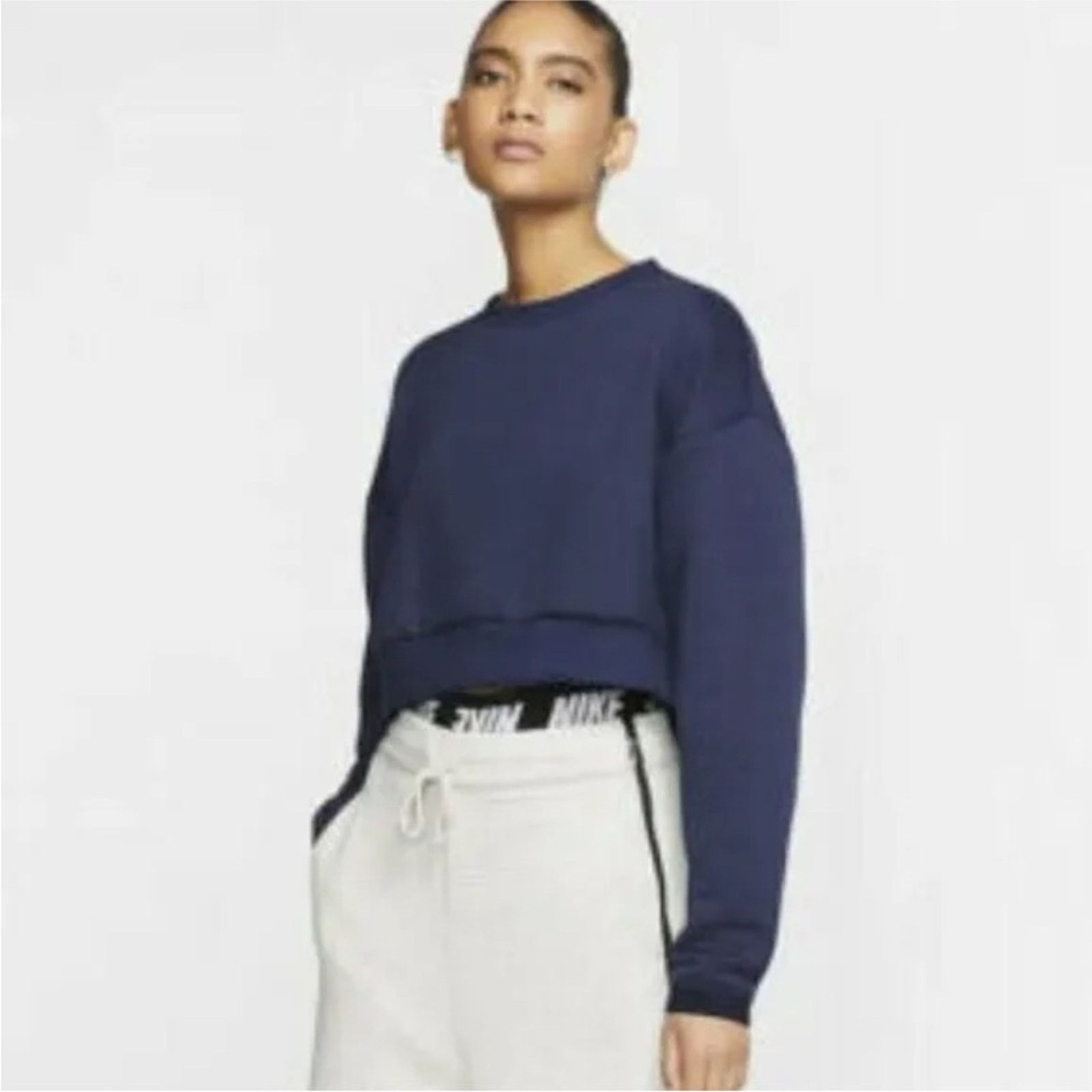 Nike Women's Nike Sportswear City Ready Cropped Sweatshirt Blue M Size M / US 6-8 / IT 42-44 - 2 Thumbnail