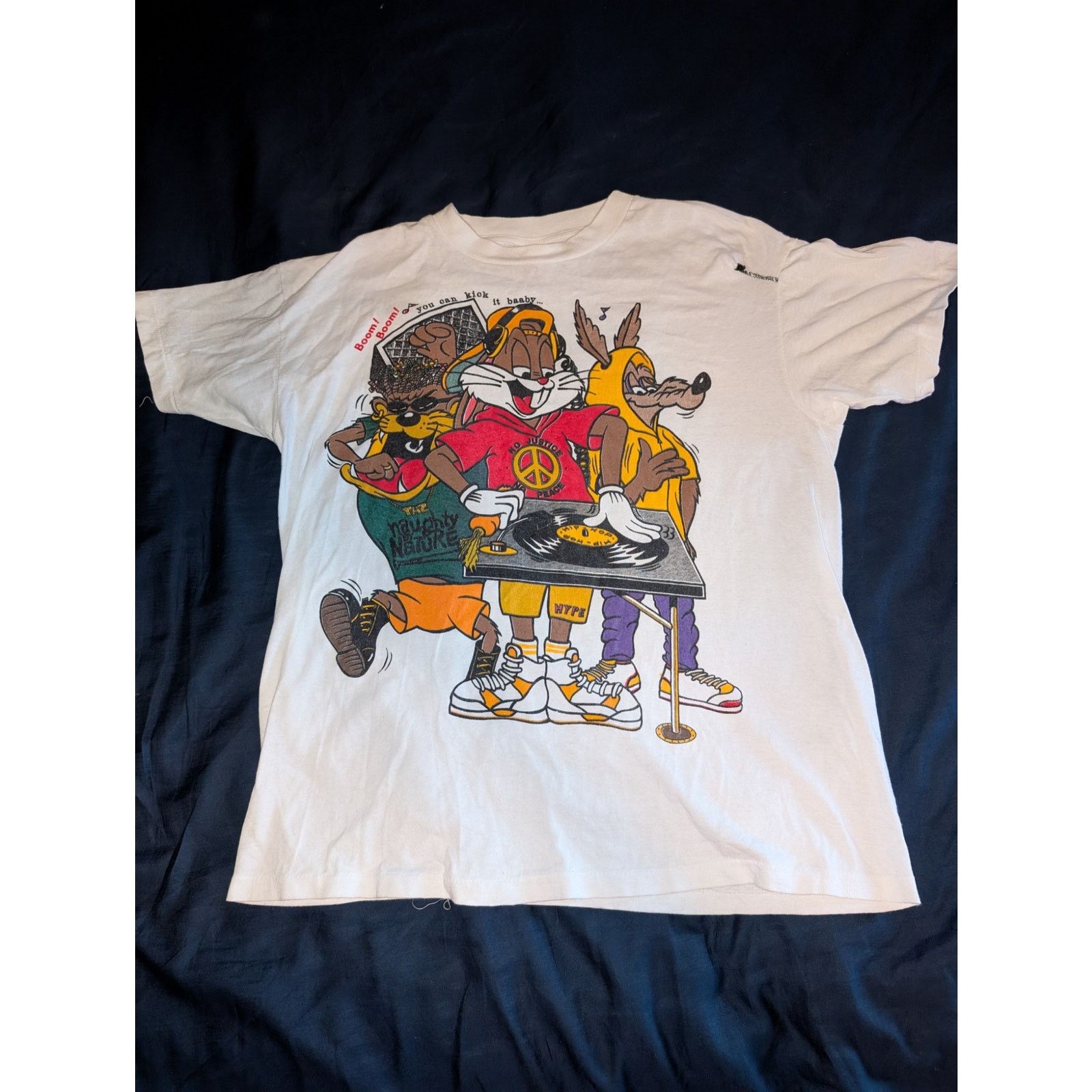 Hanes Vintage 1990's Hip Hop Naughty by Nature Tee Large Solar-T Size US L / EU 52-54 / 3 - 2 Thumbnail