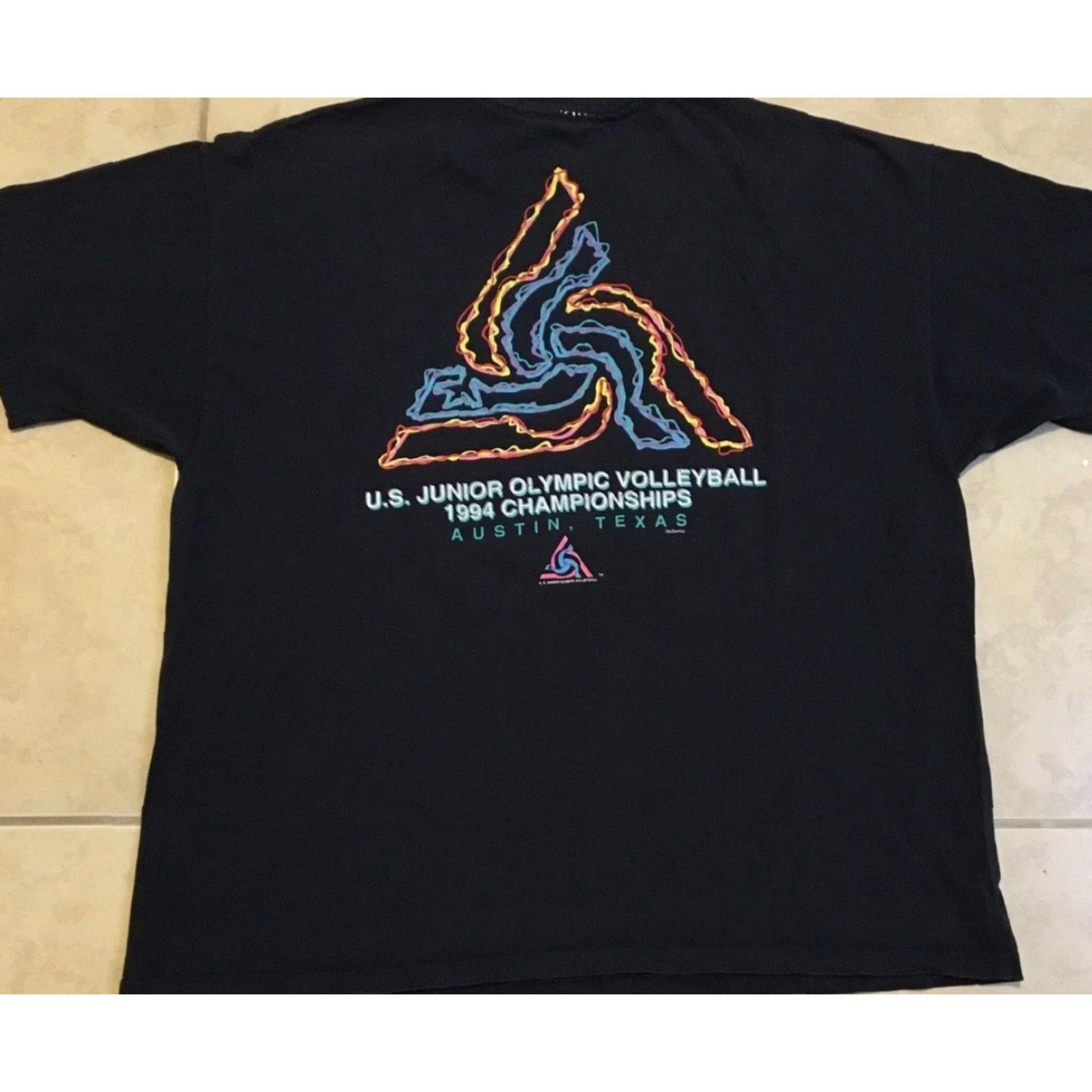 Champion VINTAGE Champion 90s Shirt XXL Volleyball Abstract Art Grunge Navy Blue US Jr Olympic Sports Casual Men’s T-Shirt 2XL Size US XXL / EU 58 / 5 - 2 Thumbnail