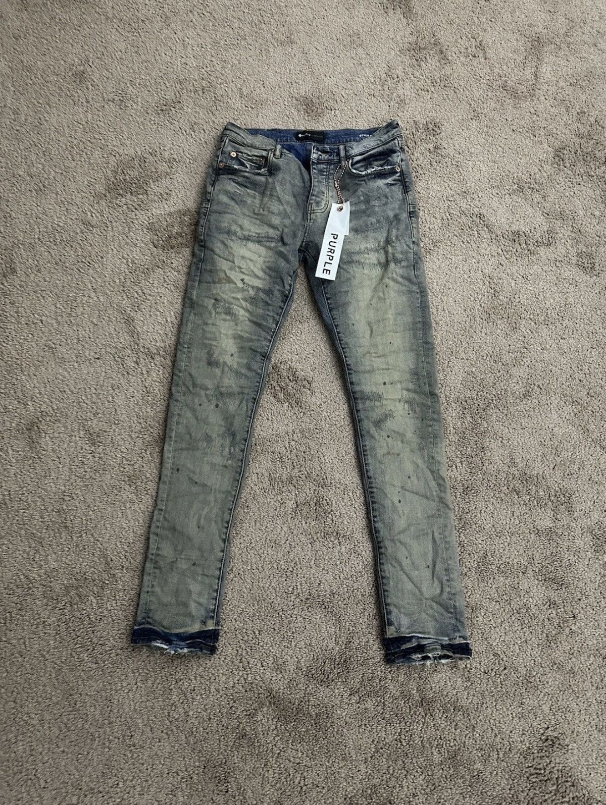 Purple Brand Purple Jeans Indigo Oil Repair - Skinny (P001) | Grailed