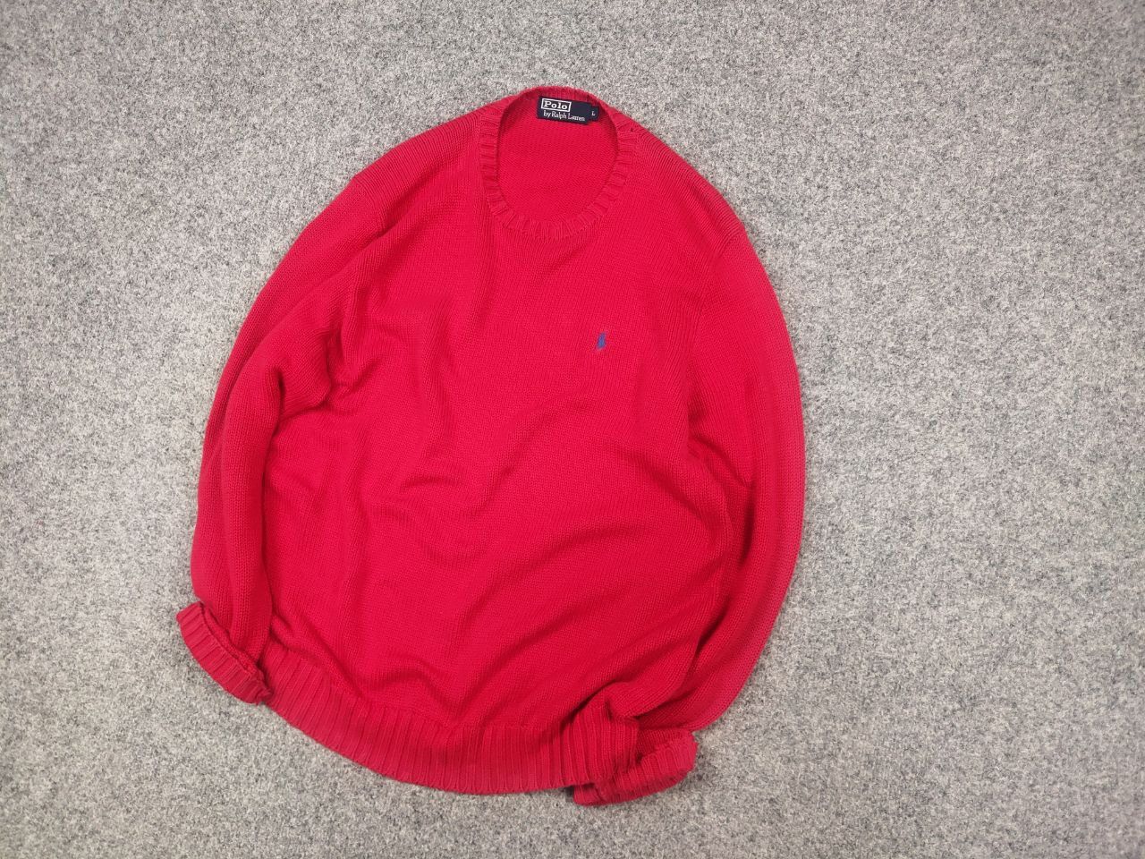 Polo Ralph Lauren Vintage 90's Polo Ralph lauren Pony knit Crew chek Sweater Size US L / EU 52-54 / 3 - 3 Thumbnail