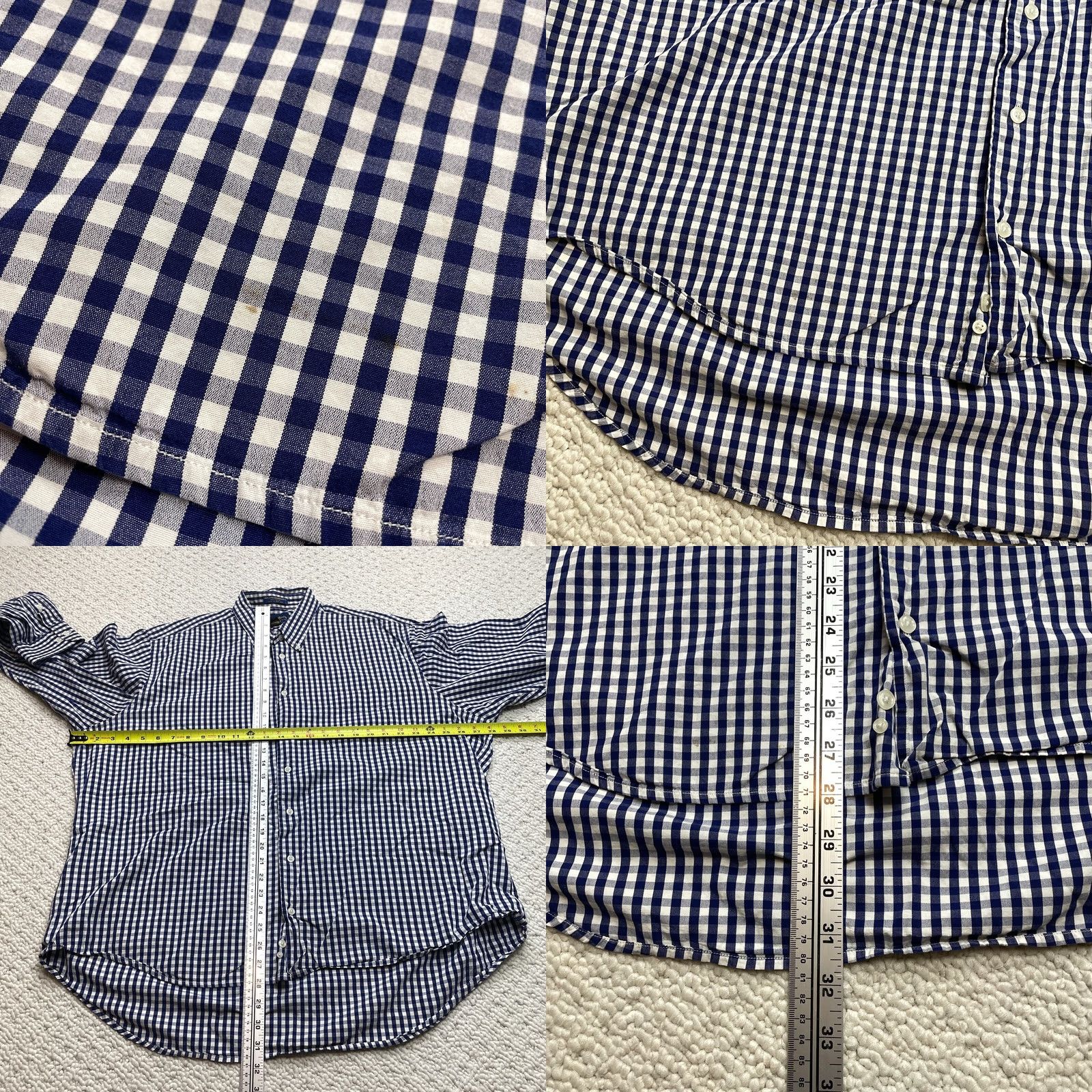 Club Room Club Room Mens Plaid Long Sleeve Shirt - Premium Quality Cotton - Business, Casual, Formal, Party/Cocktail, Travel, Wedding - 56in Chest, Blue Size US XXL / EU 58 / 5 - 8 Thumbnail