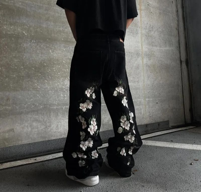 Cherry Blossom Embroidery Jean