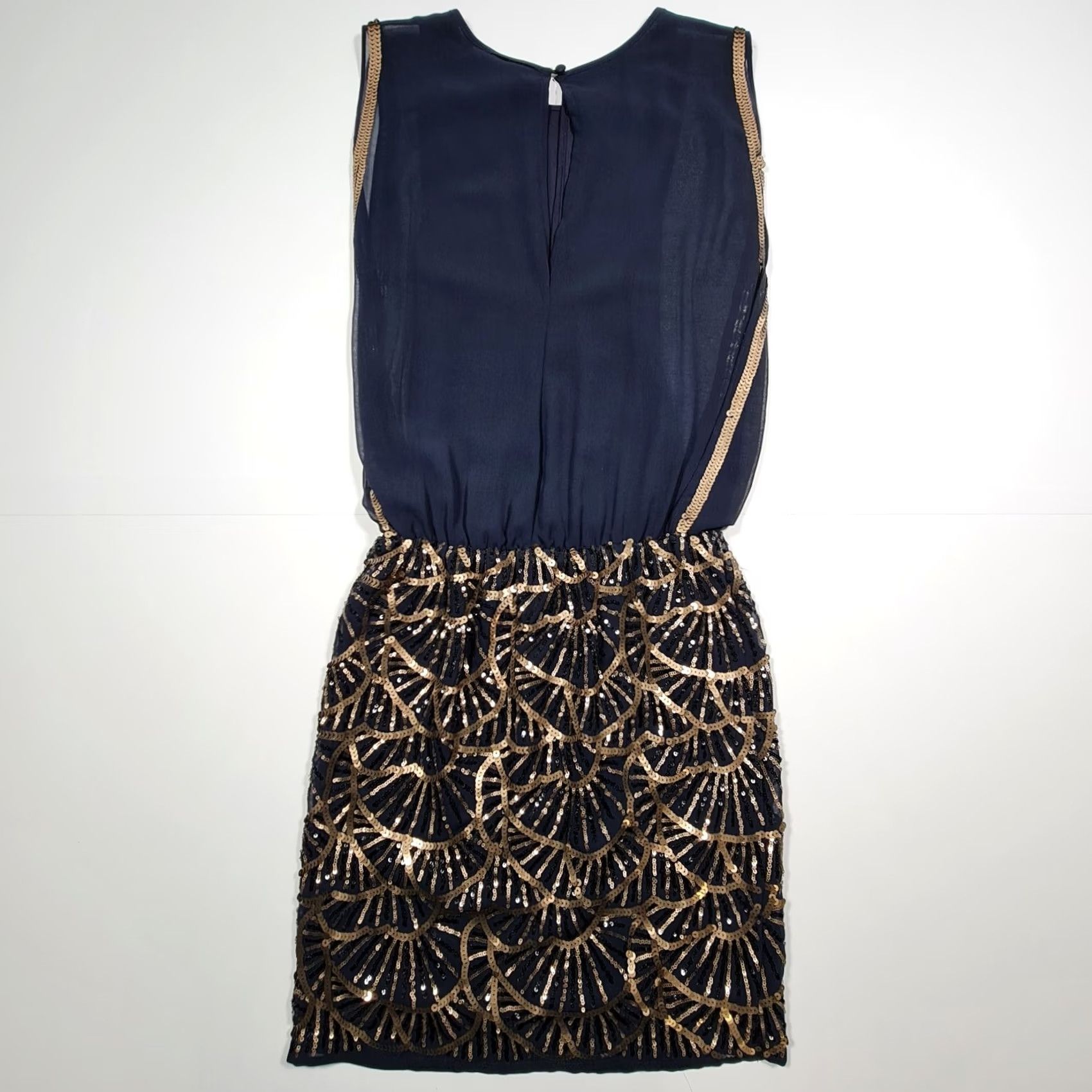 Ted Baker Ted Baker Womens Dress Navy Blue 8 UK Sleeveless Knee Length Sequinned Size M / US 6-8 / IT 42-44 - 5 Thumbnail