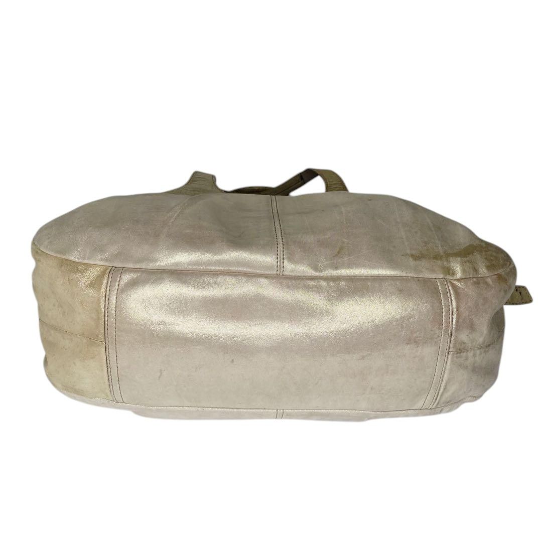 Coach Coach - Leather Handbag Shoulder Bag Beige Creme Vintage Size ONE SIZE - 2 Thumbnail