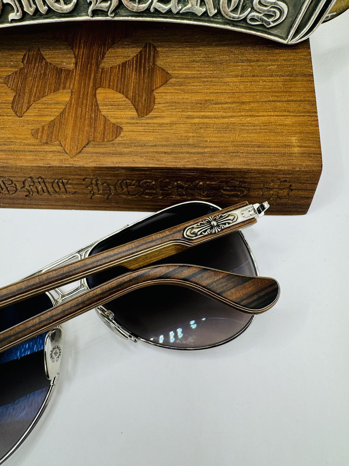 Chrome Hearts Chrome Hearts Wood Wet Tee Sunglasses Size ONE SIZE - 1 Thumbnail