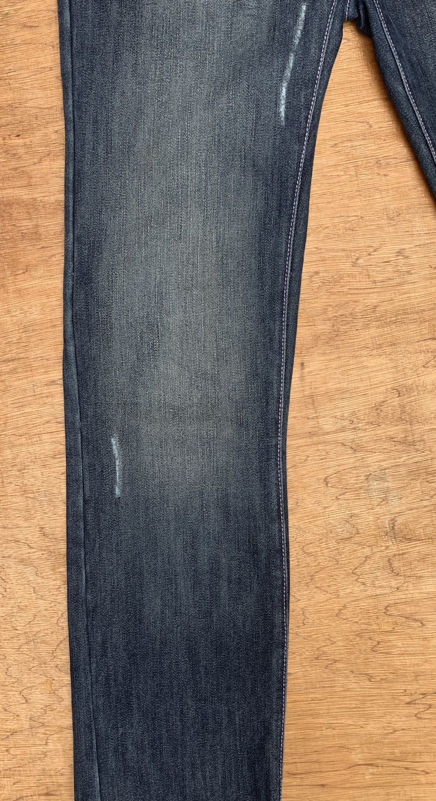 HYDROGEN Rare..Hydrogen Hibiscus Flower Embroidered Streching Jeans Size 29" - 9 Thumbnail