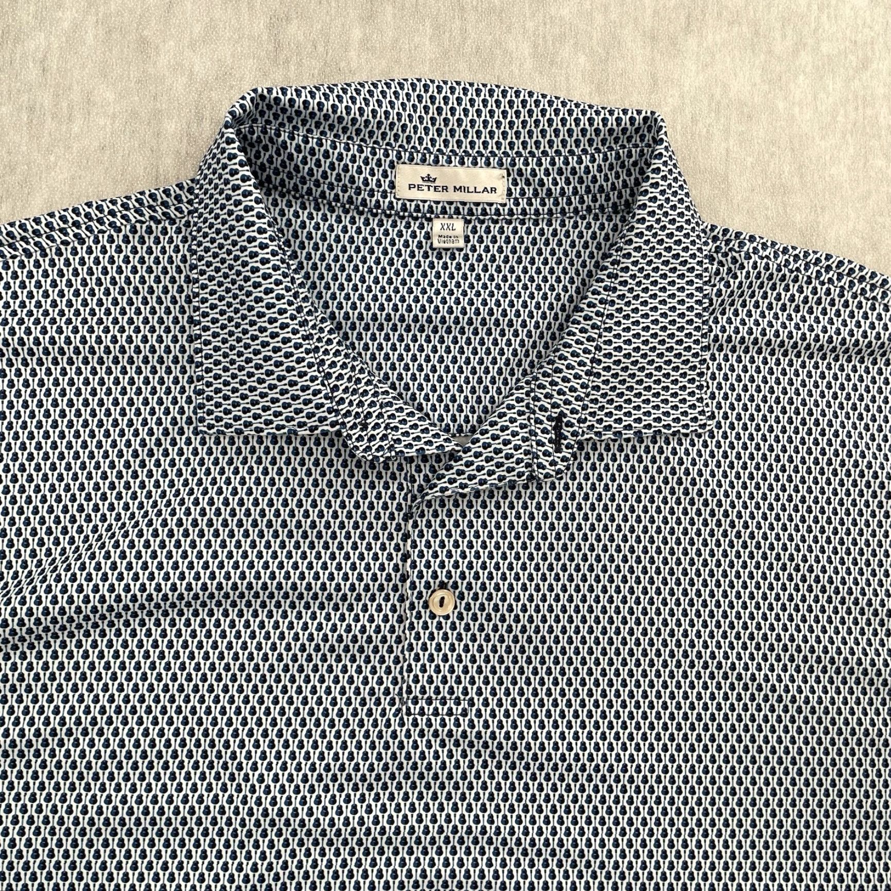Peter Millar Peter Millar Shirt Polo 2XL Adult Blue All Over Gator Guitar Golf Creek Print Size US XXL / EU 58 / 5 - 3 Thumbnail