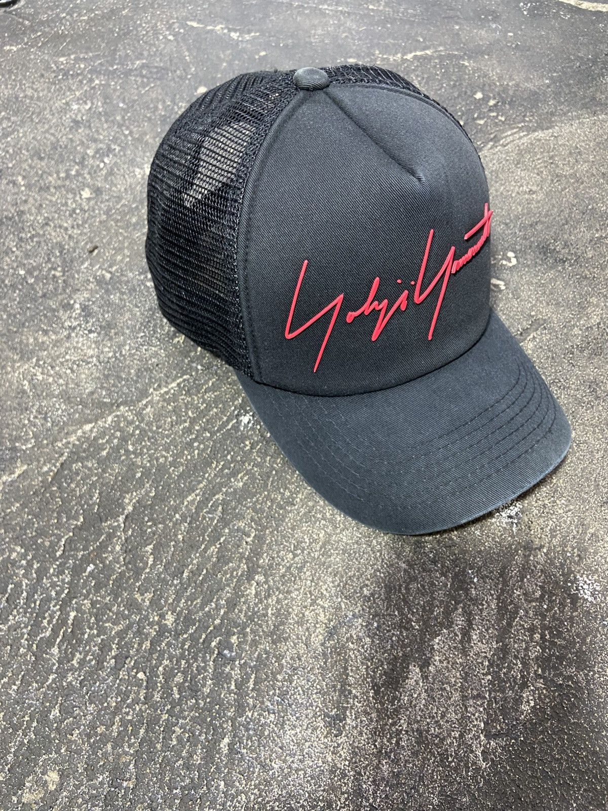 Yohji Yamamoto Yohji Yamamoto Trucker Cap Sun faded Black Size ONE SIZE - 4 Thumbnail
