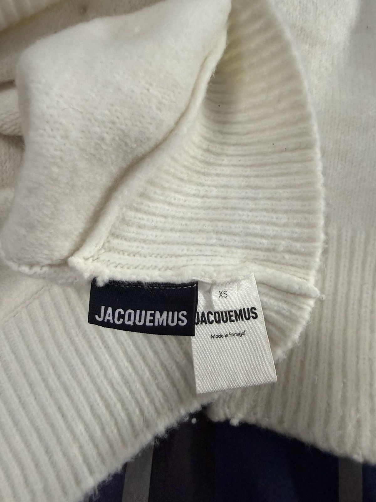 Jacquemus Jacquemus White/Cream Brushed Knit Sweater Size US XS / EU 42 / 0 - 5 Thumbnail