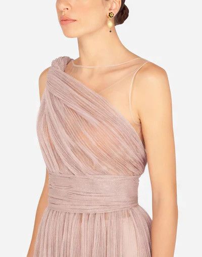 Dolce & Gabbana o1y0825 Midi Dress in Blush Size S / US 4 / IT 40 - 2 Thumbnail